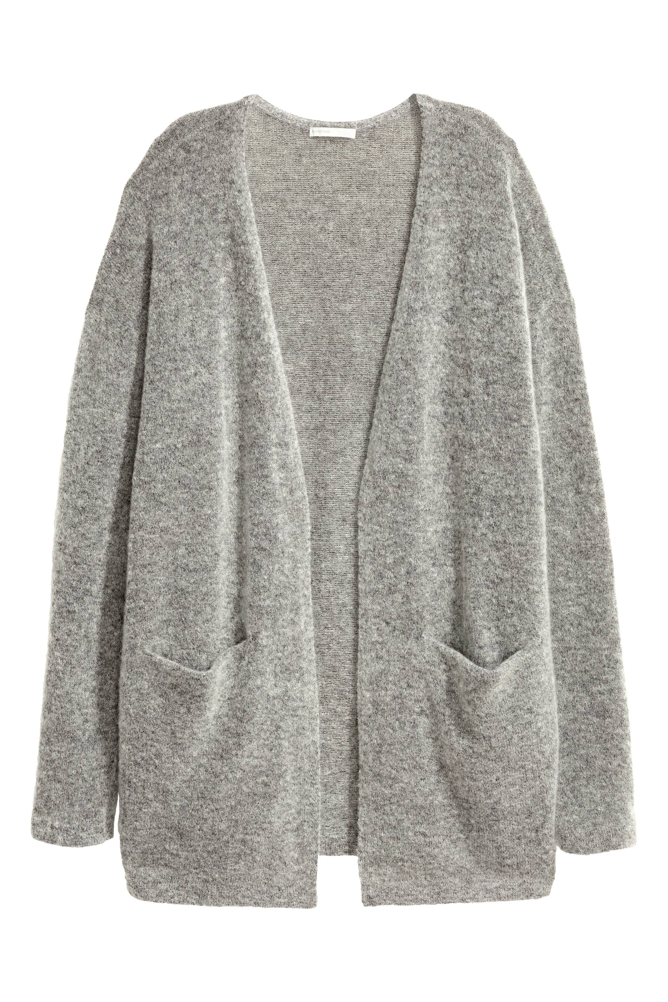 Zobacz większy obraz: Mohair-blend cardigan - Szary melanż - ONA | H&M PL 1