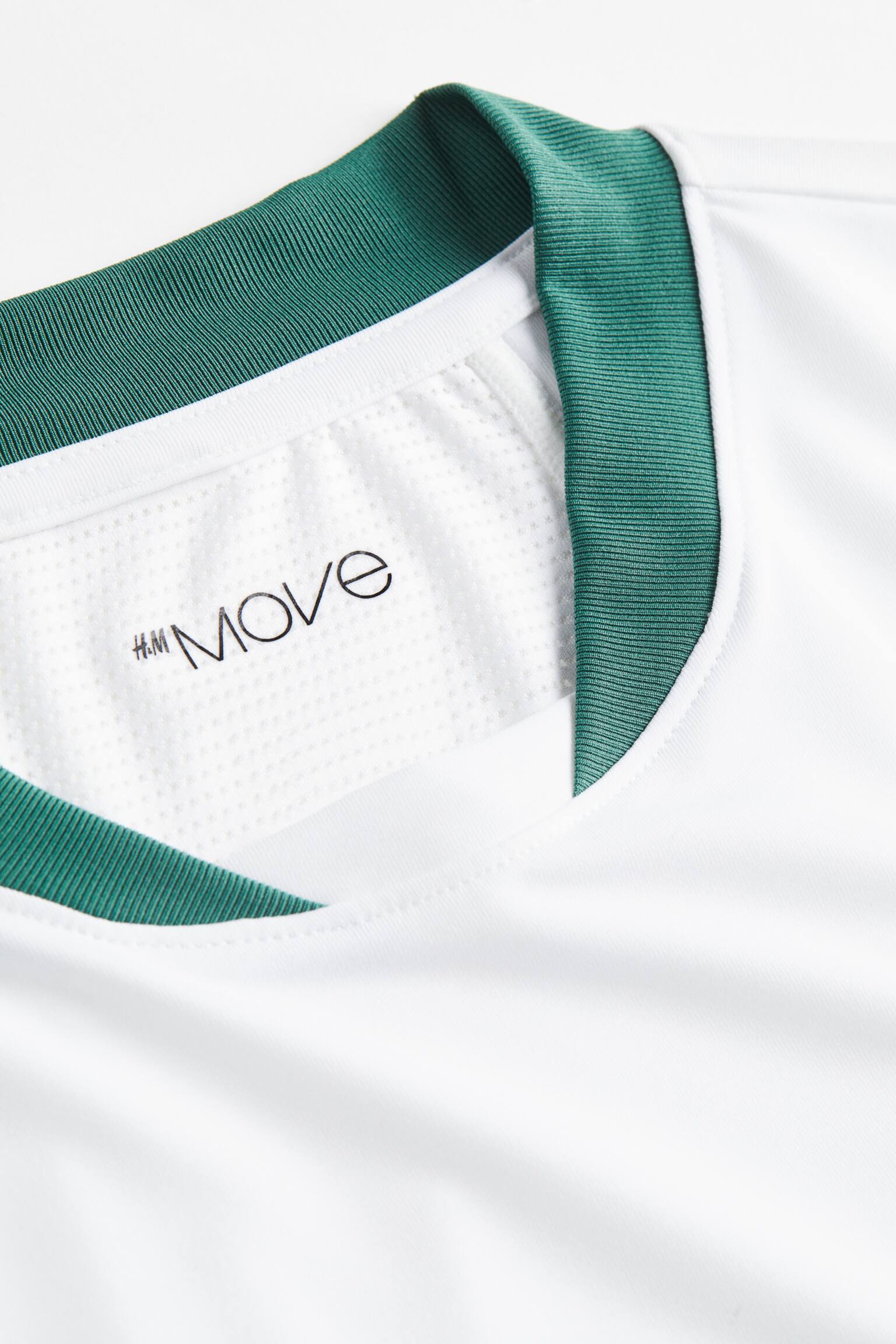 DryMove™ Tennis Tee - White/Dark green/Dark green/White/Black/White - 3