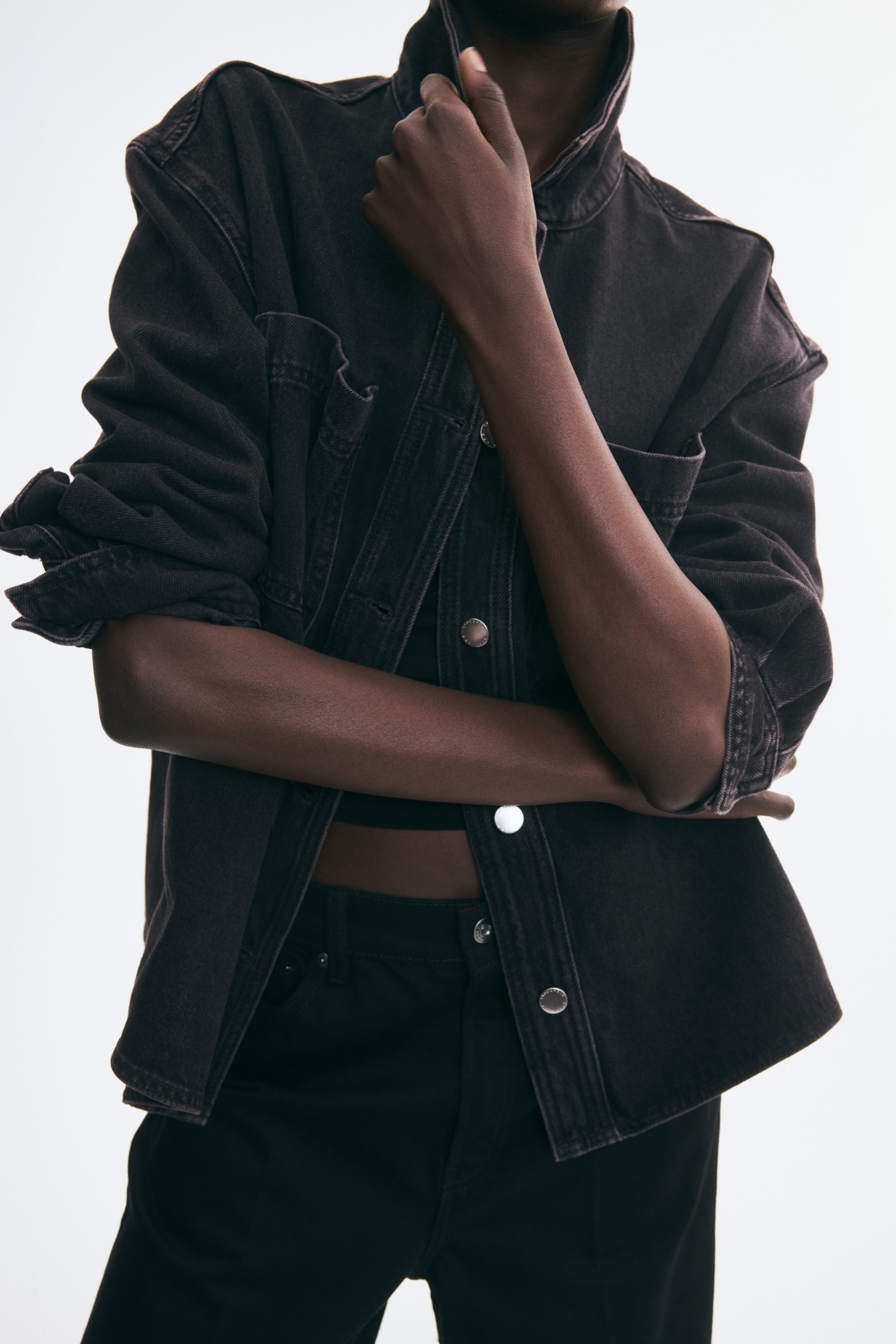 Surchemise en denim de coton