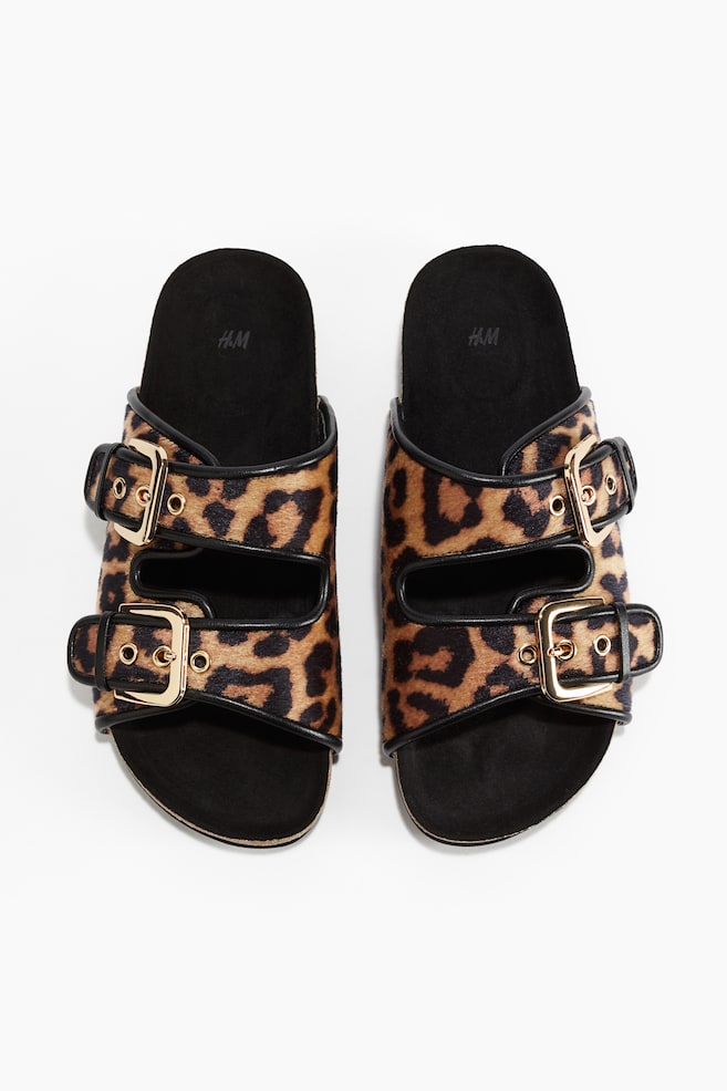 Sandalias - Beige/Estampado de leopardo/Negro - 1