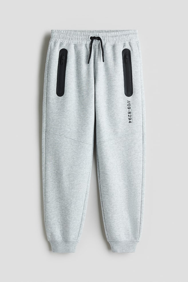 Sweatpant Joggers - Light gray melange/Blue/Black - 1