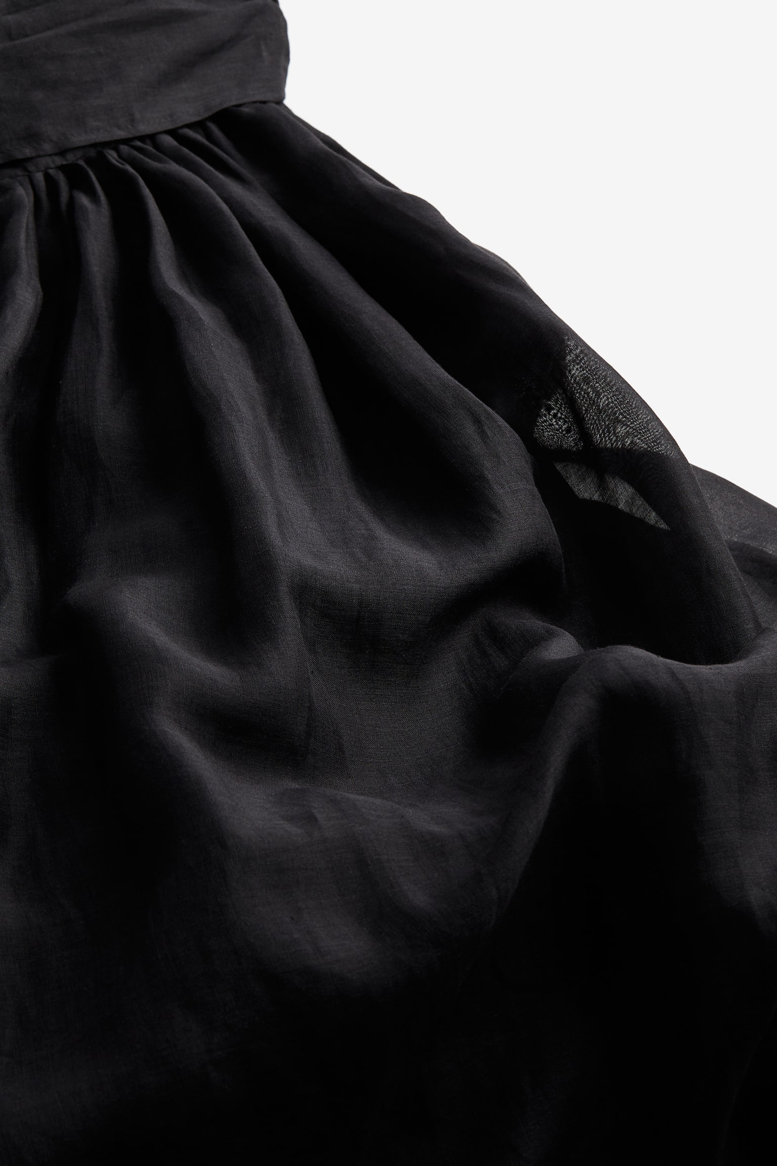 Robe bandeau en ramie - Noir - 8