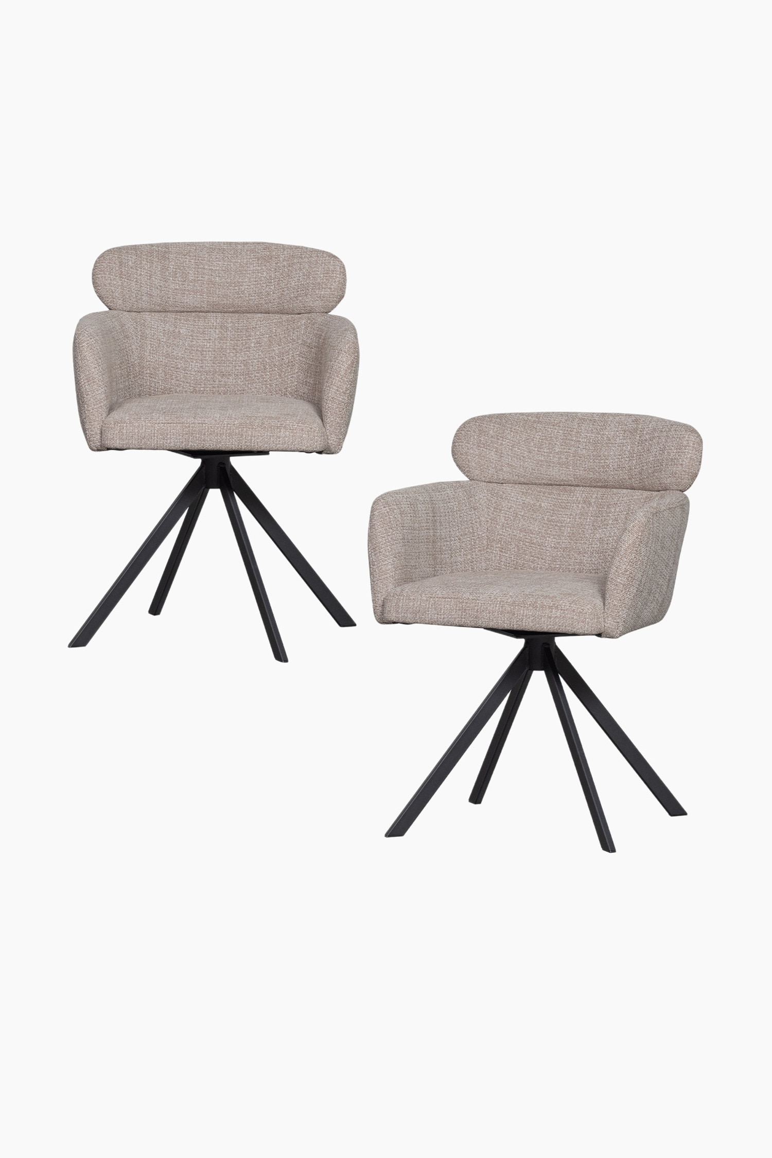Fenne Swivel Dining Chair - Set Of 2 - Natural
