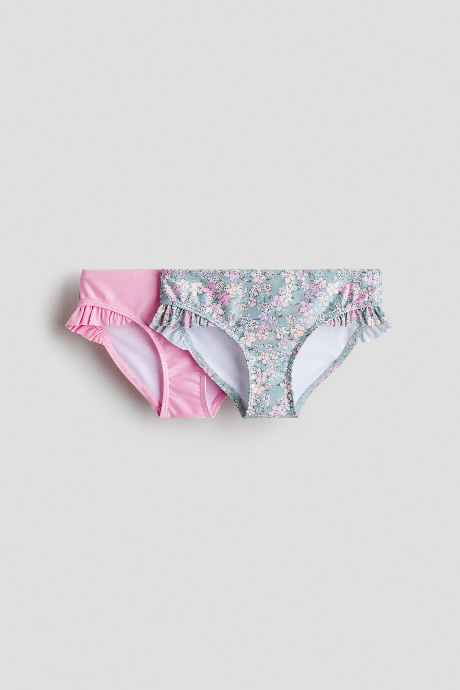Slip bikini 2 pezzi - Turchese chiaro/fiori/Azzurro/fiori