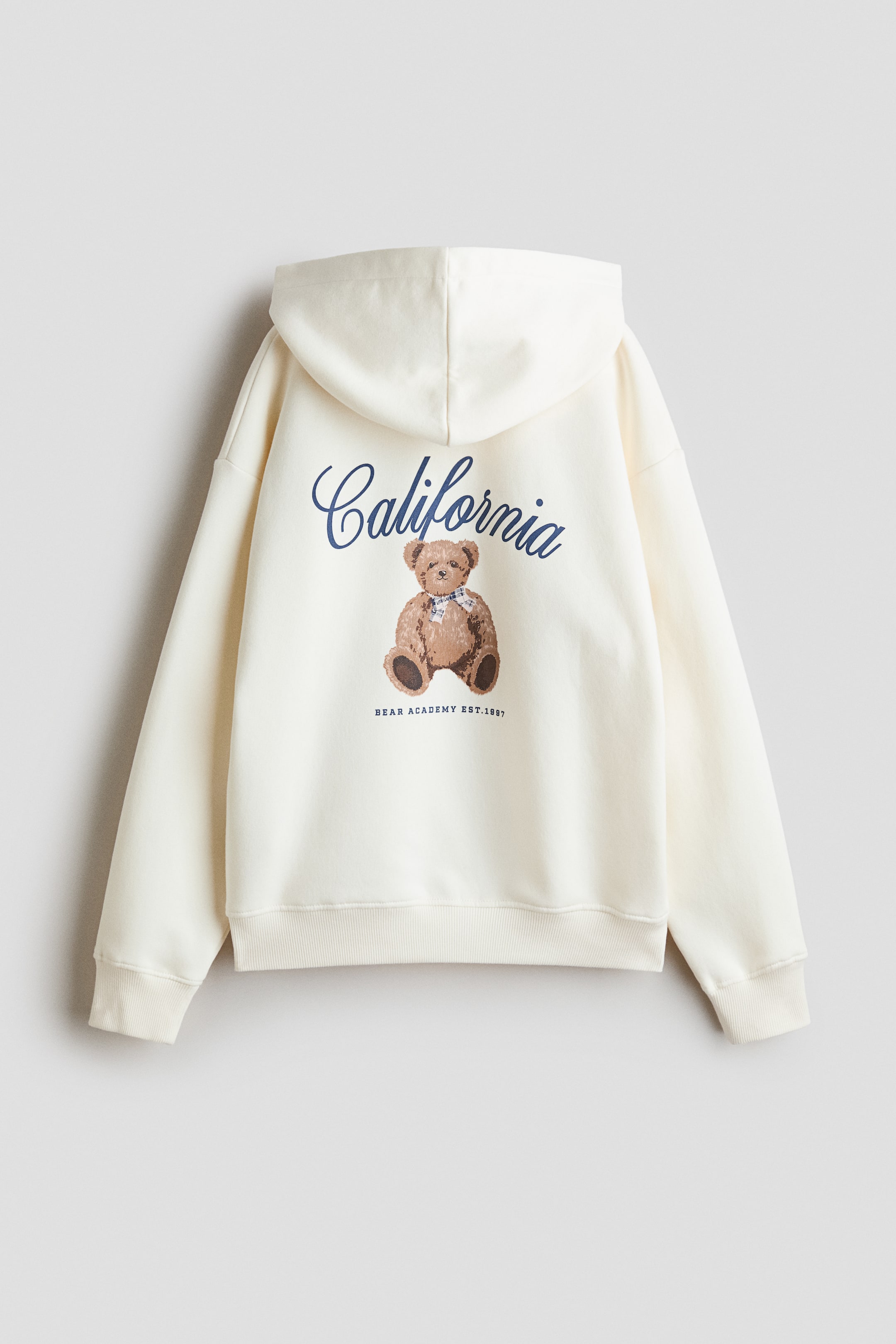 Hooded Jacket with Embroidered Motif