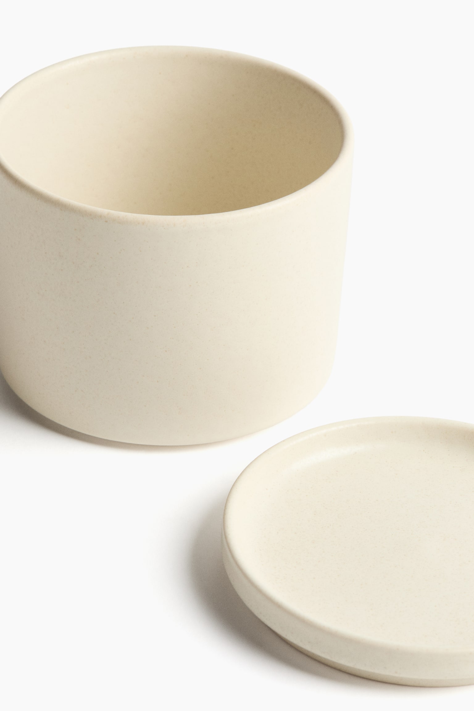 צנצנת קטנה עם זיגוג ריאקטיבי - בז' בהיר - 4