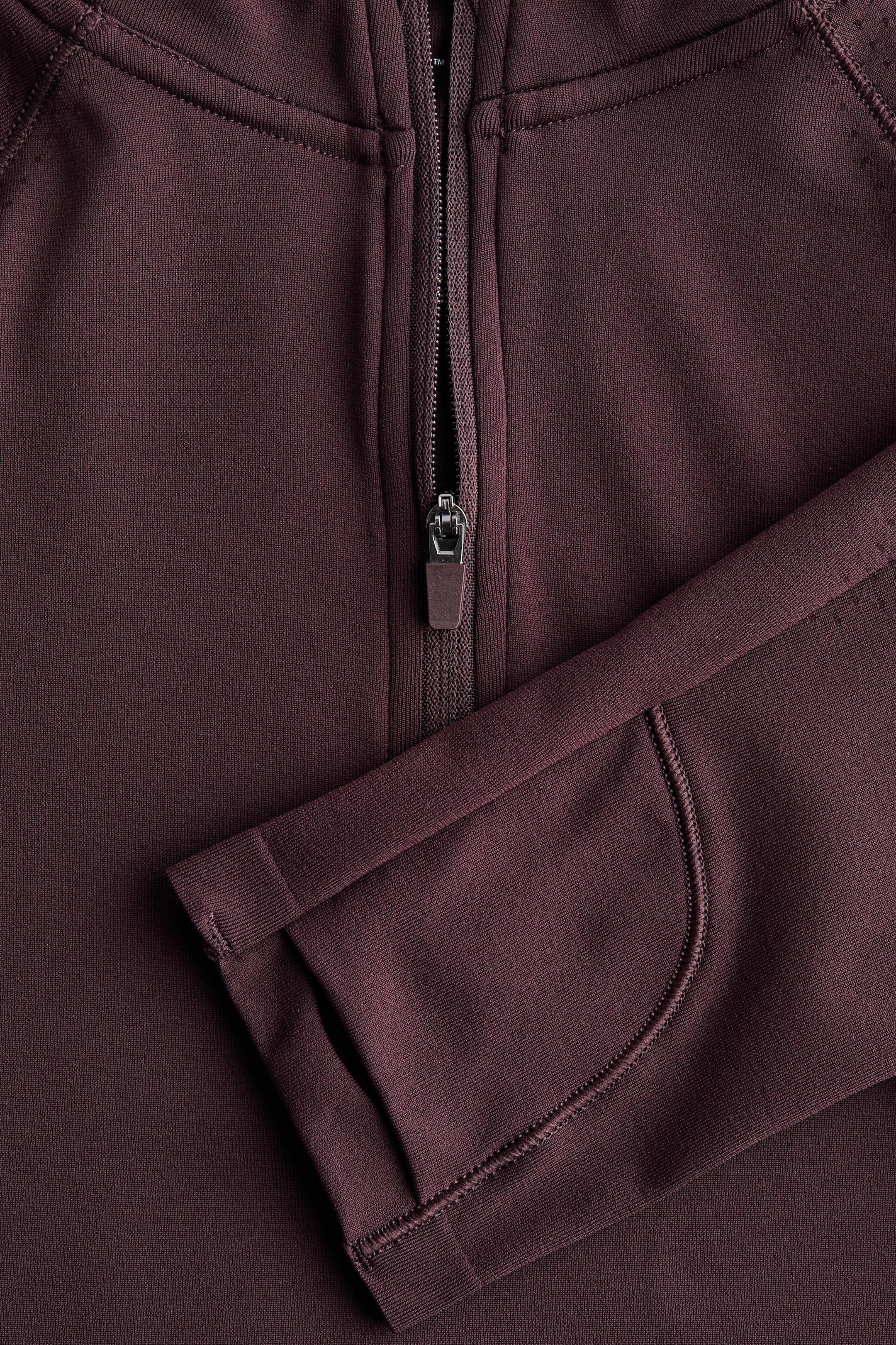 Agrandir l'image: Top de sport à col zippé Seamless DryMove™ - Bordeaux - FEMME | H&M FR 3