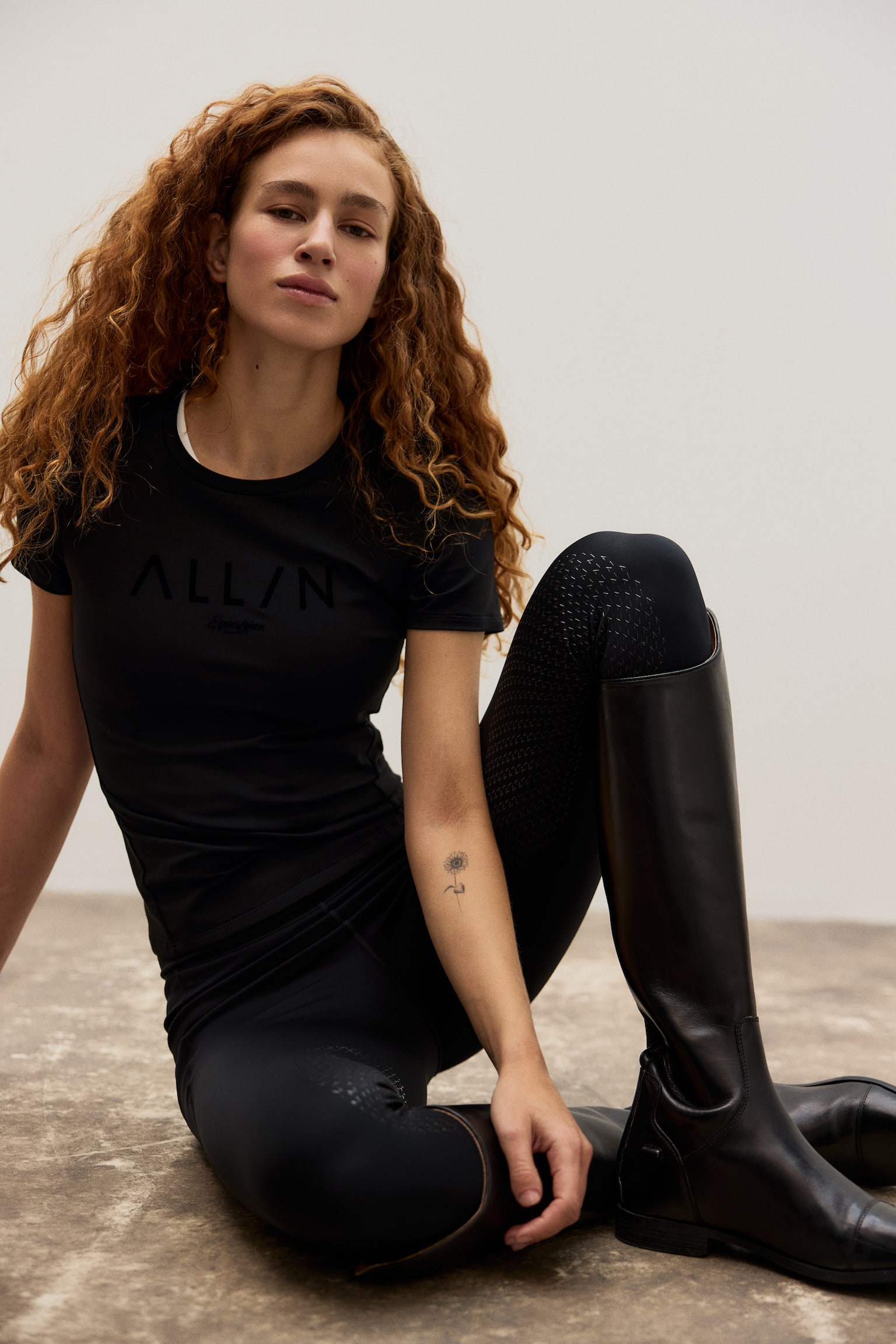 Slim Fit Sports T-shirt - Black/Khaki green - 7