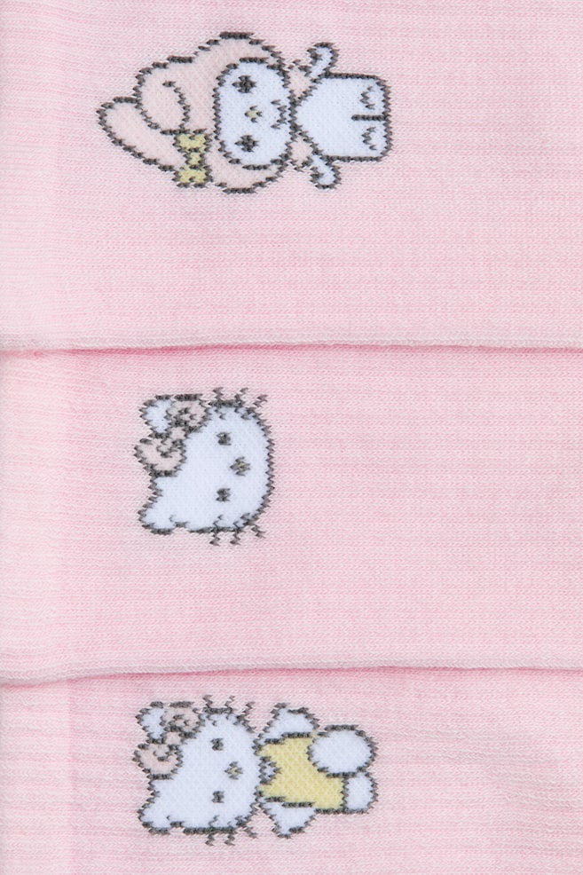 Set de 5 perechi de șosete cu motive-Roz-deschis/Hello Kitty - 3
