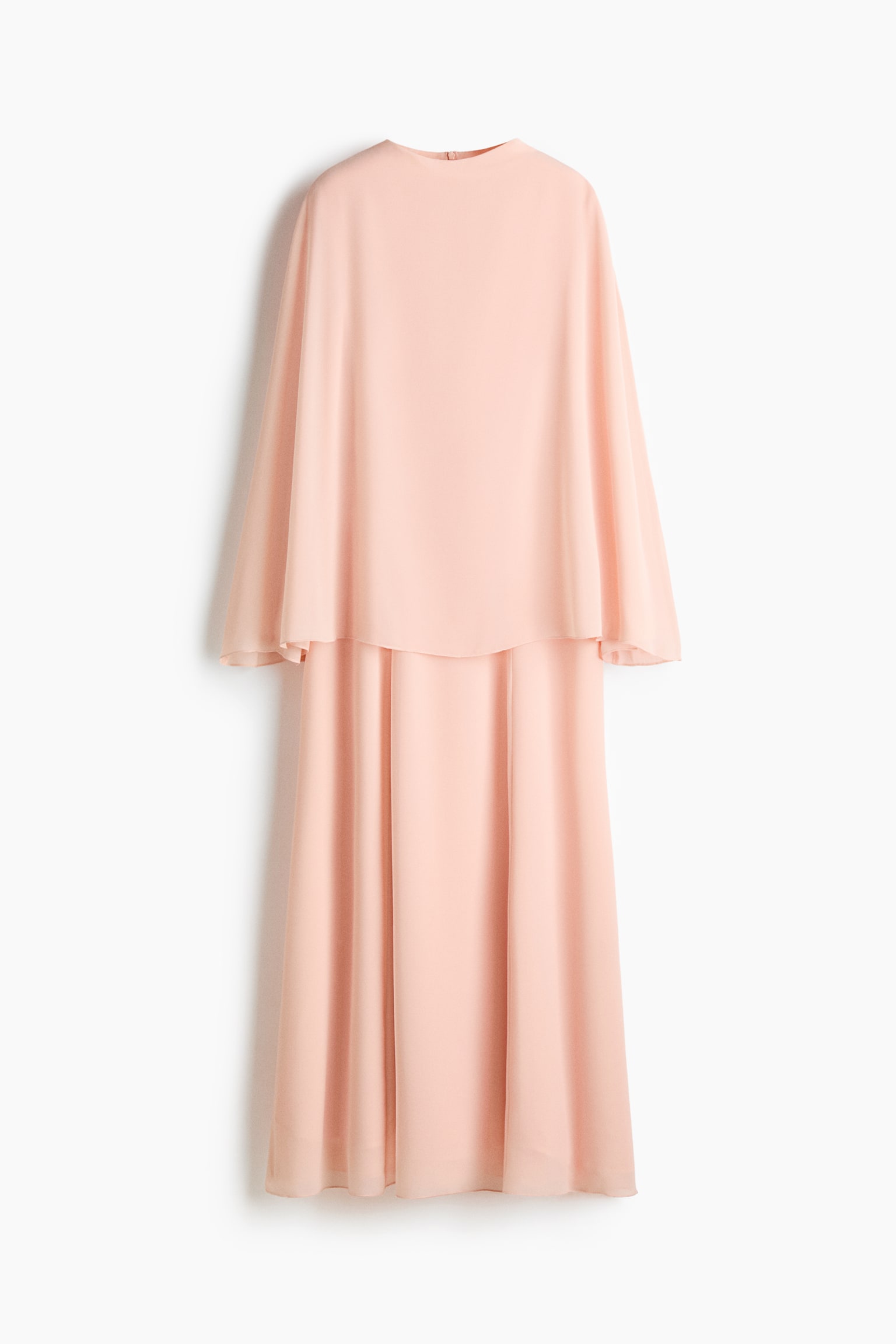 Kleid mit Cape-Detail - Puderrosa