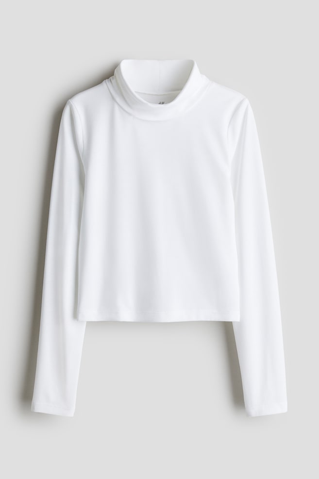 Shirt mit Turtleneck - Weiss/Schwarz - 1