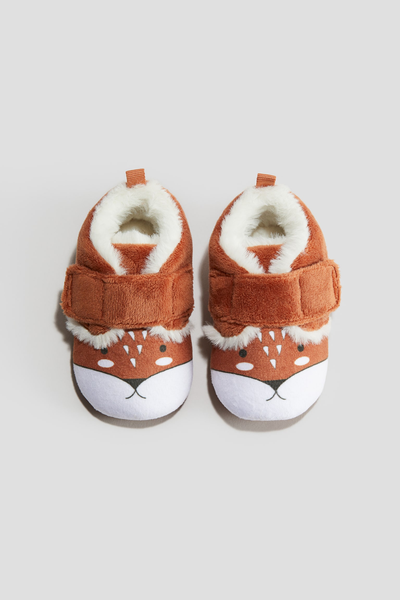 Soft slippers - Rust red/Light grey - 1