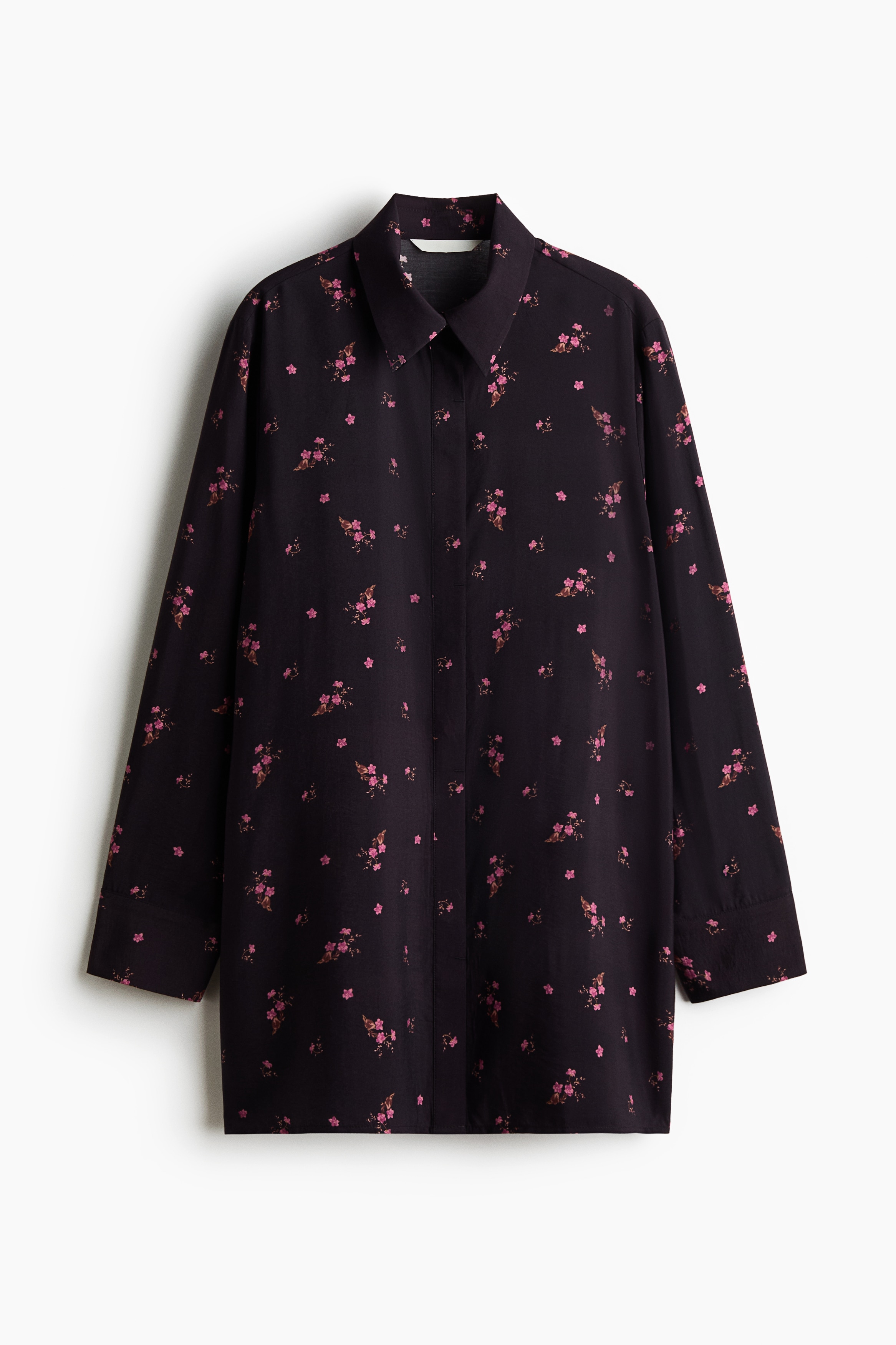 Printed viscose-blend shirt