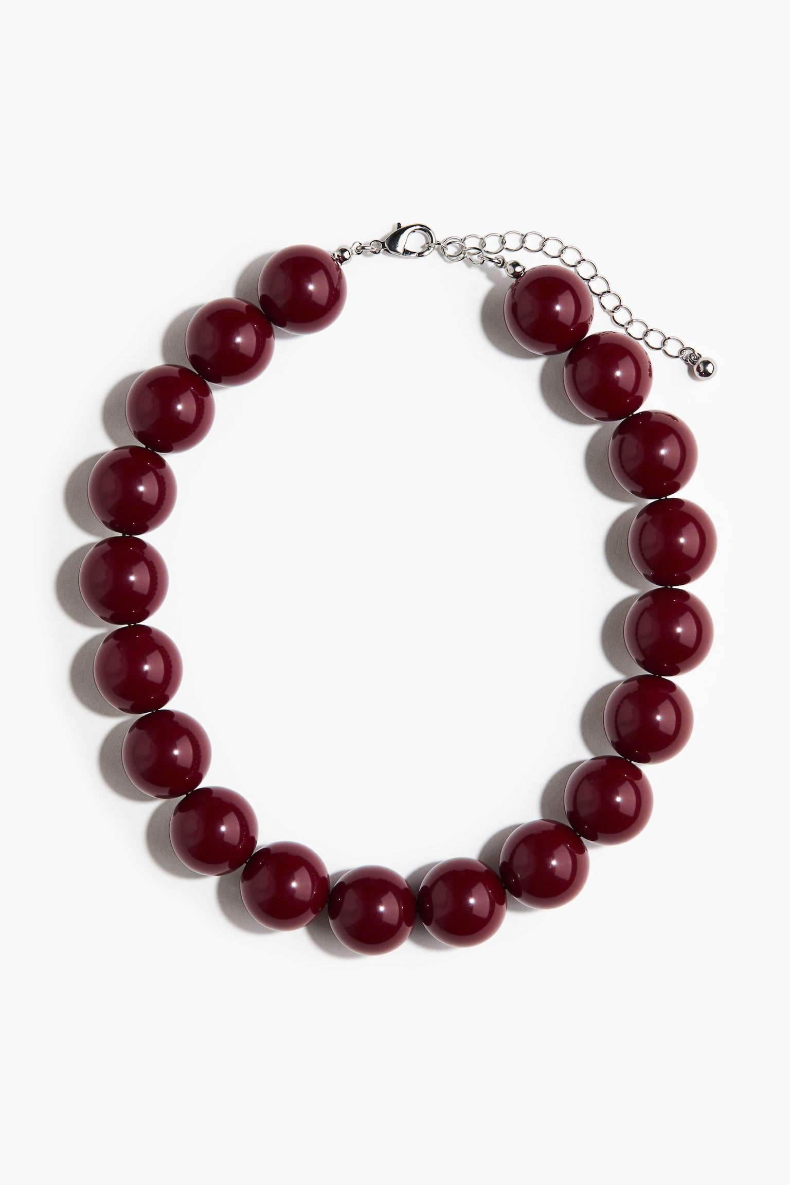 Chunky beaded necklace - Bordo