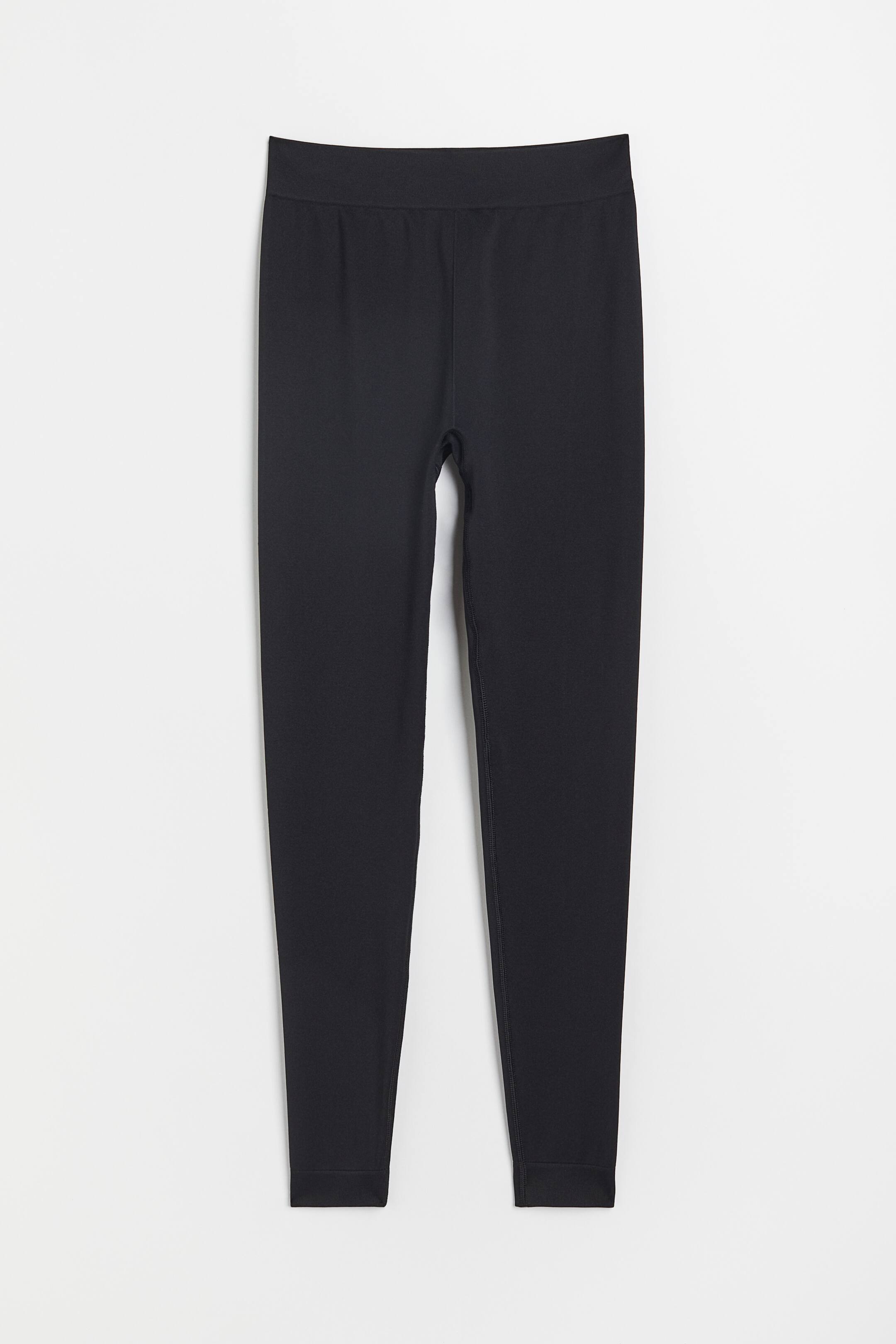 Seamless Sports Leggings - High waist - Long - Black - Ladies | H&M US