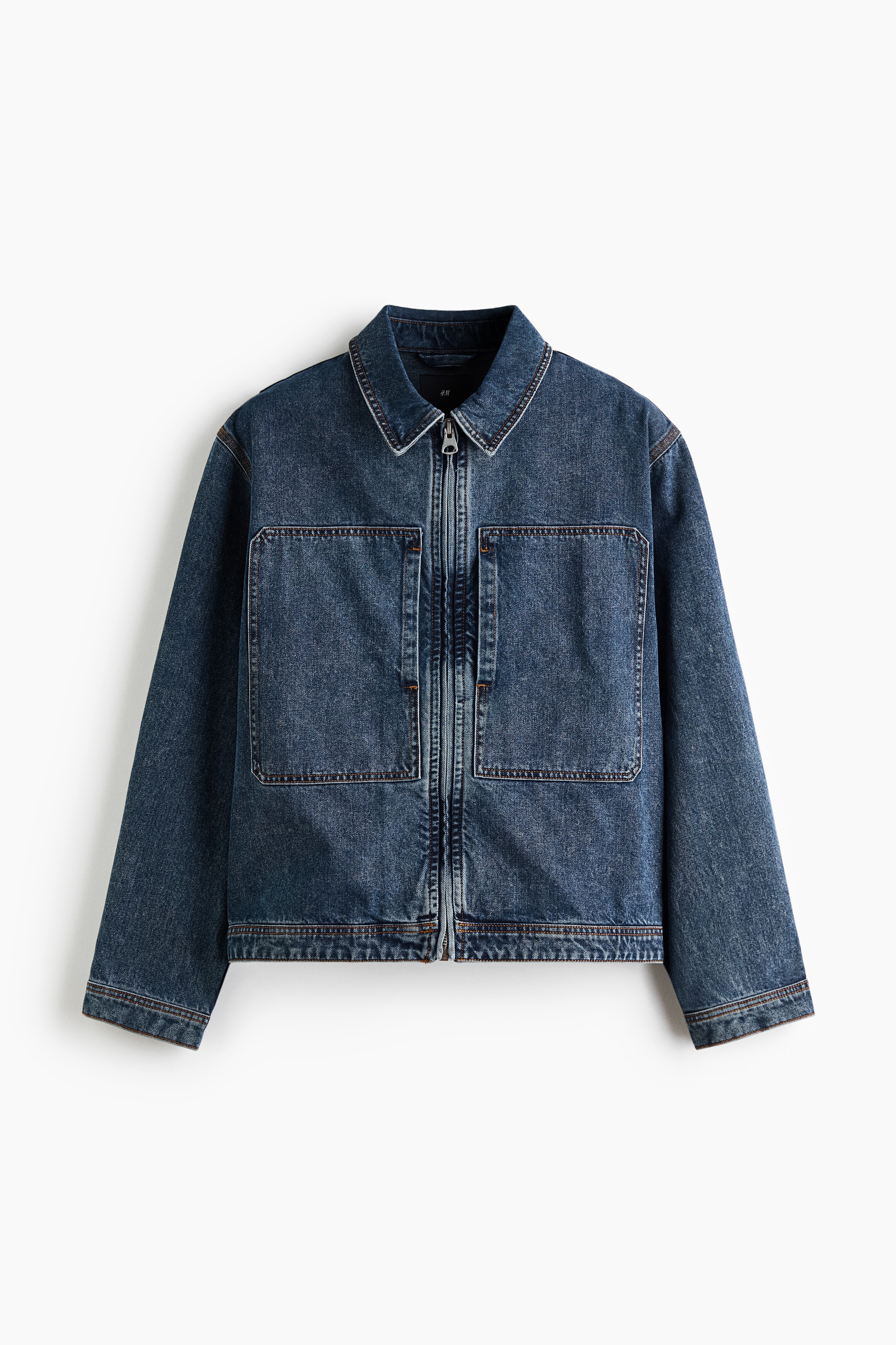 Dżinsowa kurtka robocza - Ciemnoniebieski denim/Czarny denim