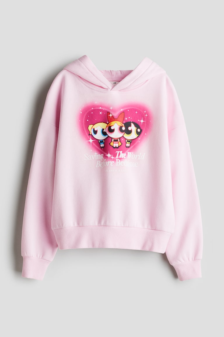 Oversized Printed Hoodie Light pink/The Powerpuff Girls Kids