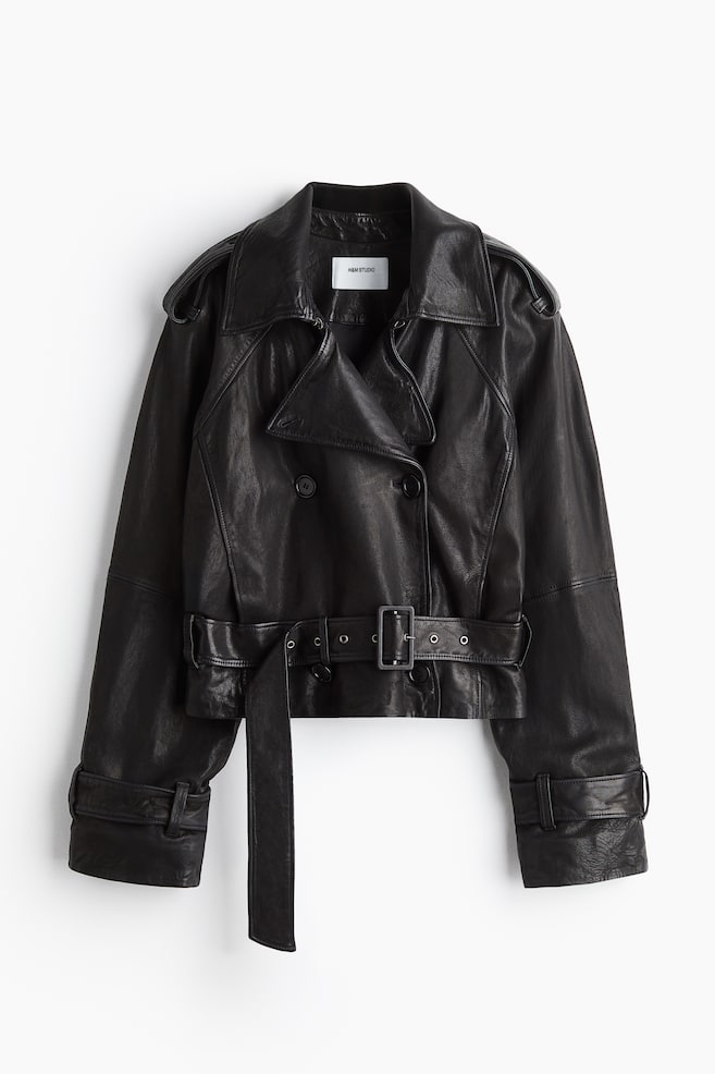 Leather jacket - Black - 1