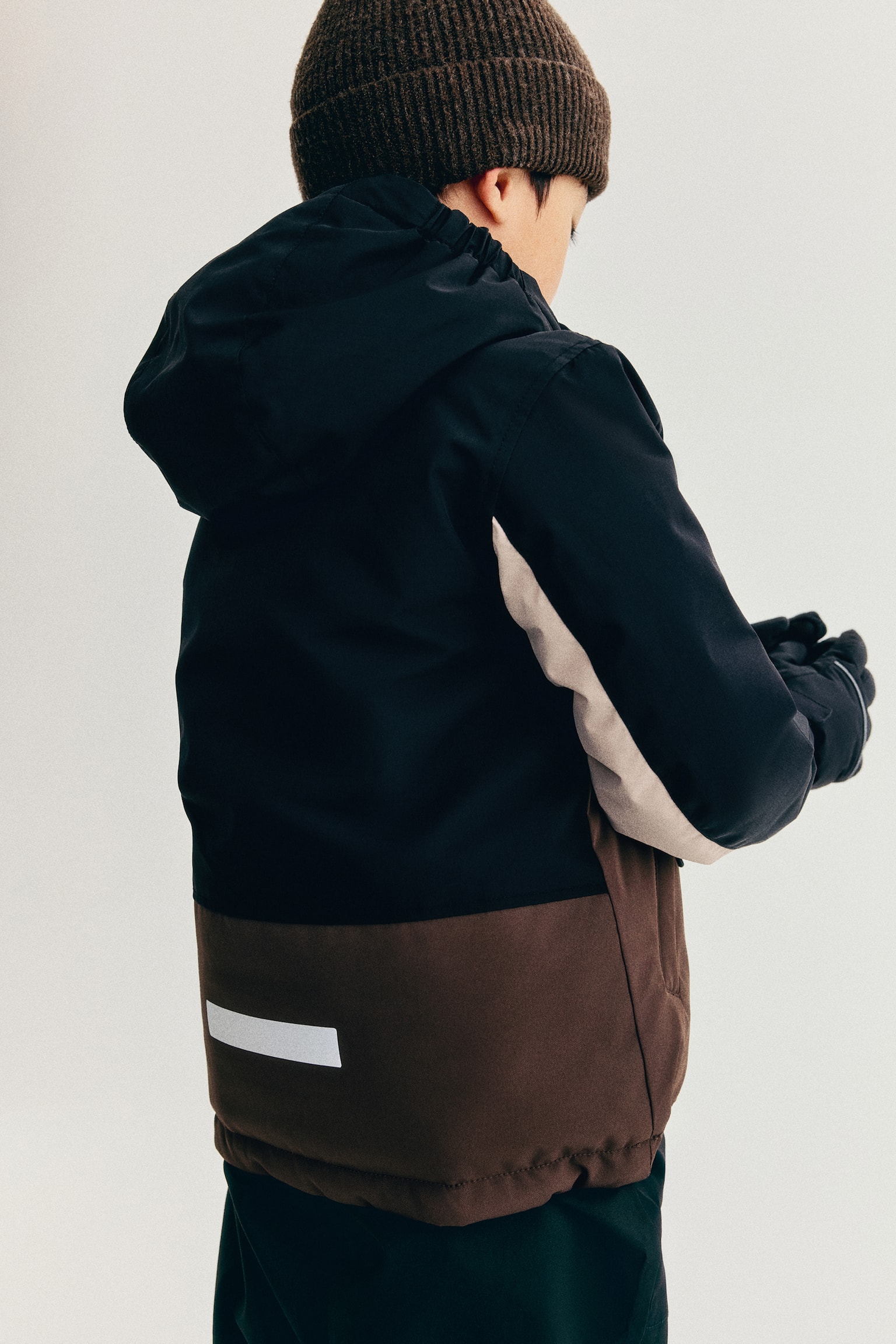 Детская куртка H&M Water-Resistant Padded, цвет: Тёмный коричневый — фото 6