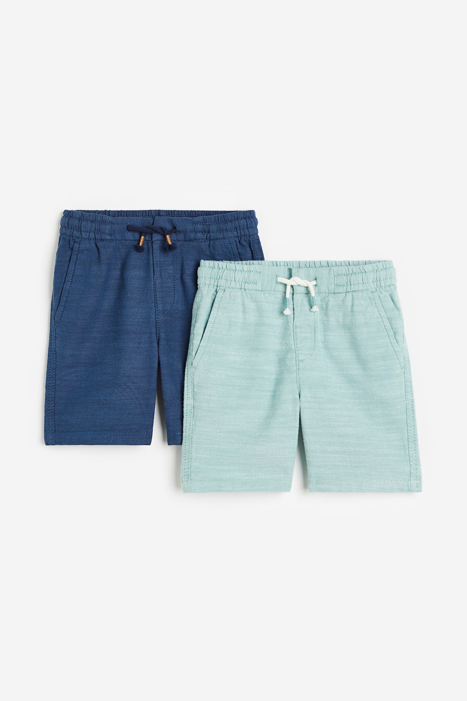 2-pack chino shorts - Light turquoise/Navy blue - 1