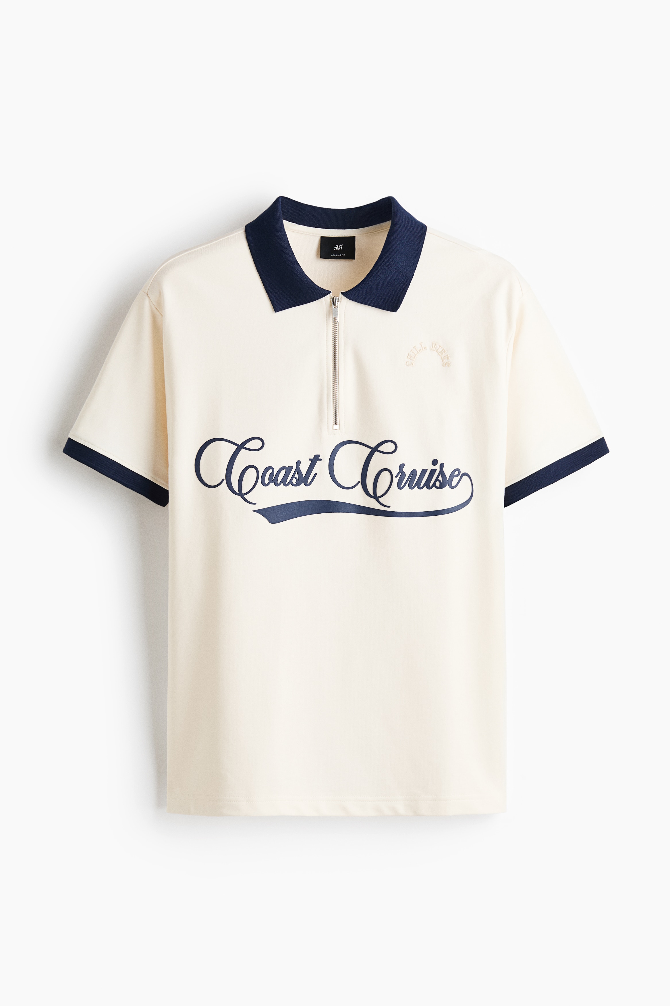 Regular Fit Cotton polo shirt - Cream/Coast Cruise/Dark red/Coast Cruise