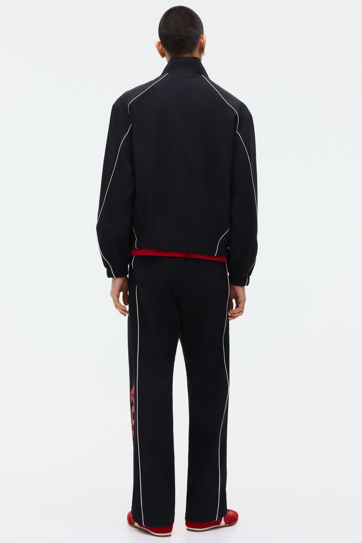 Relaxed Fit Printed track pants - Black/Honda - 8