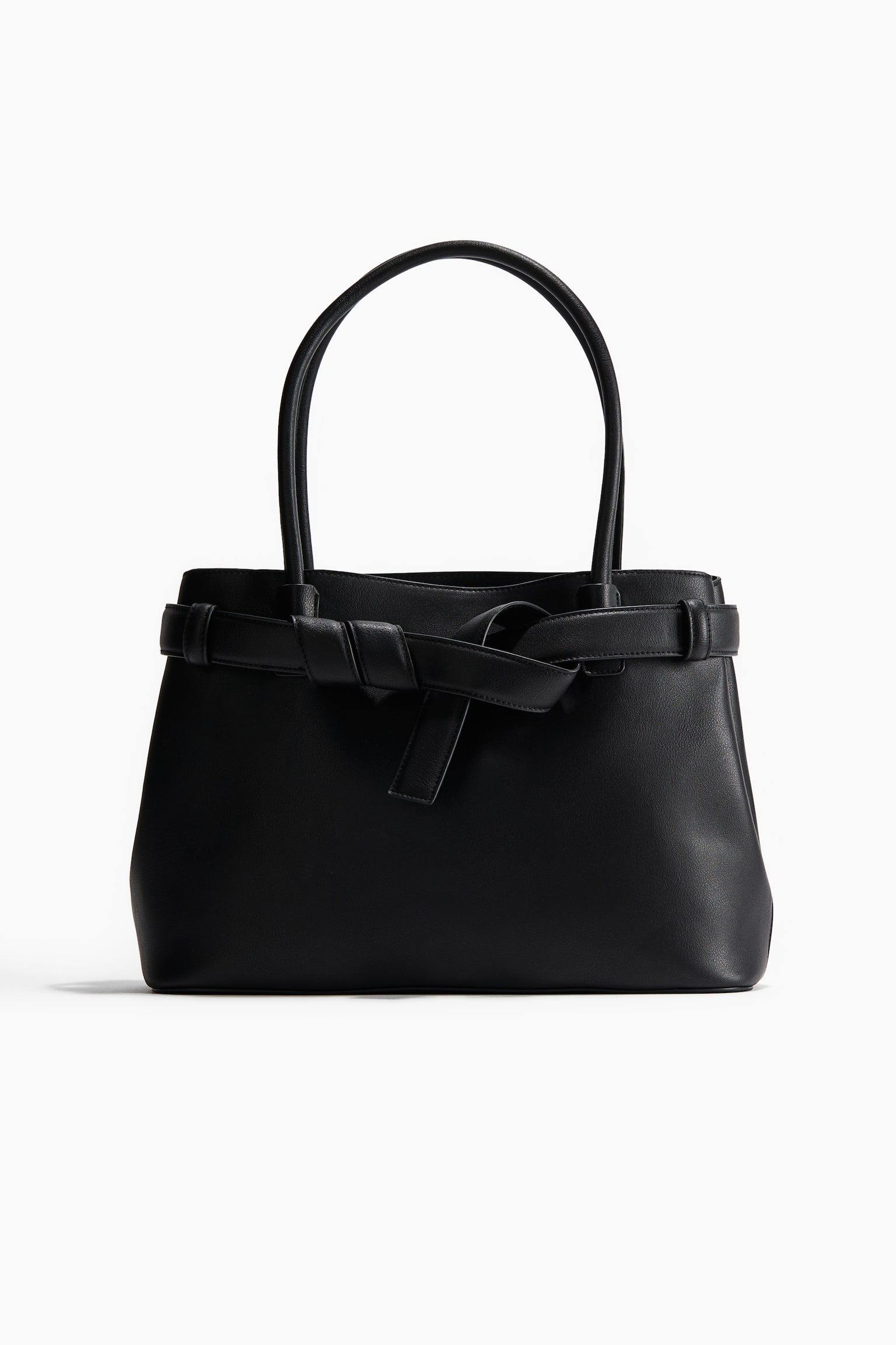 Strap-detail tote bag - Black - 1