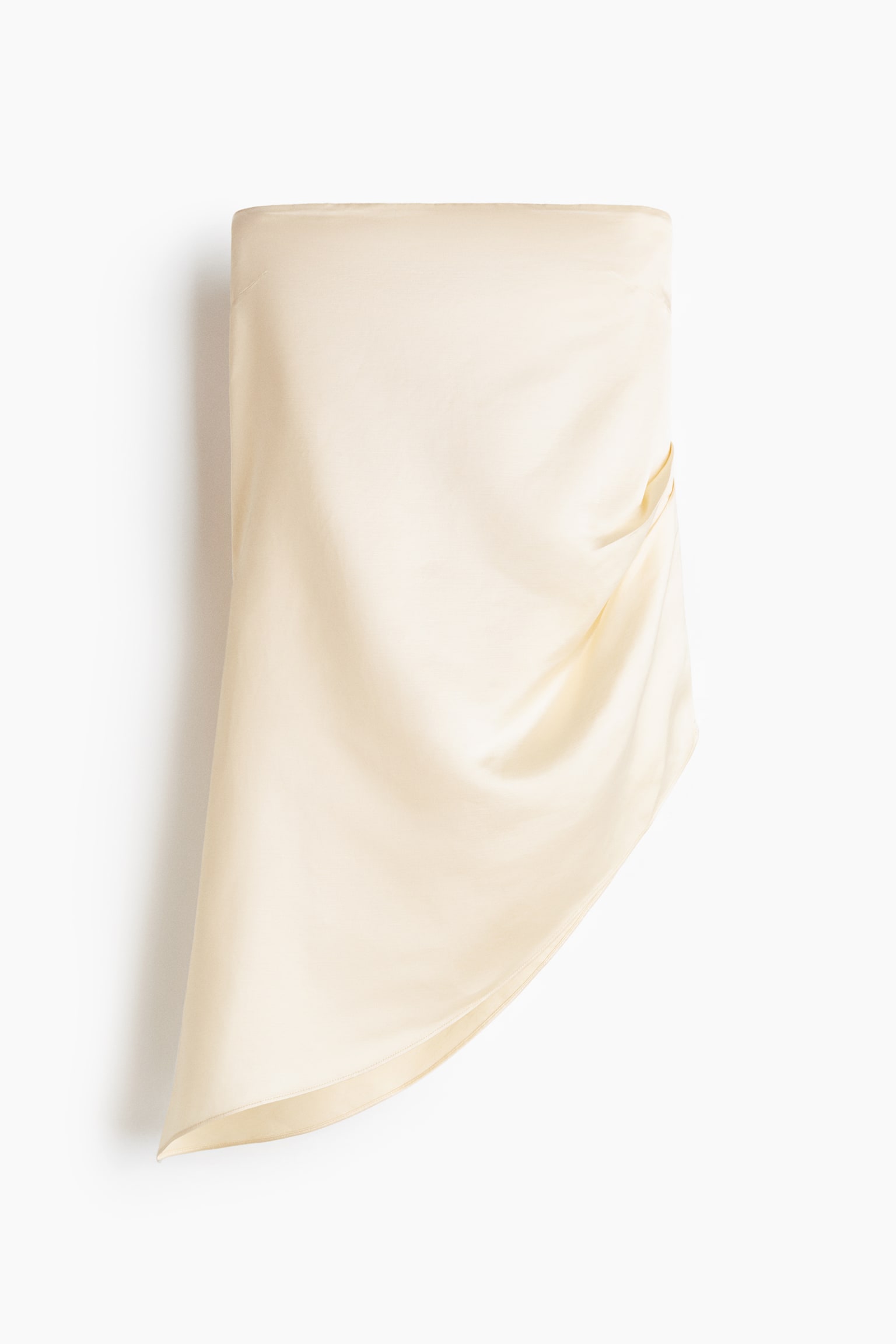 Bandeautop i satin - Creme - 1