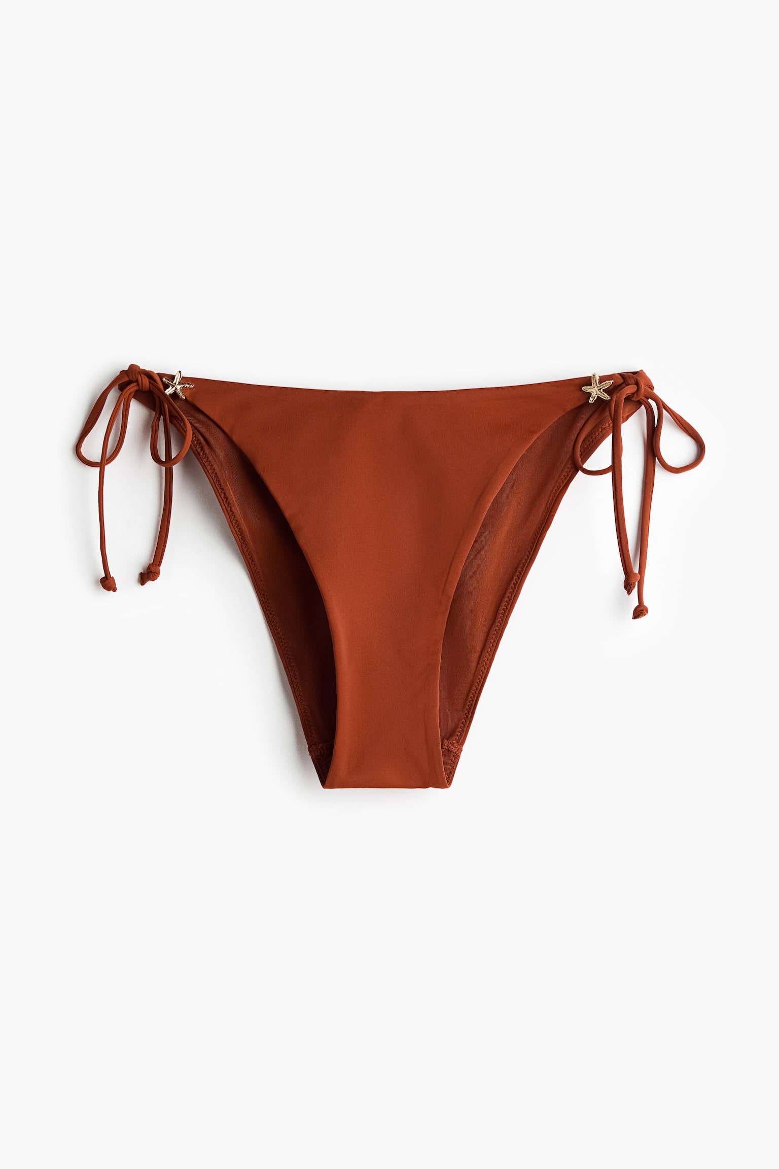 Tanga bikini con laccetti - Arancione scuro