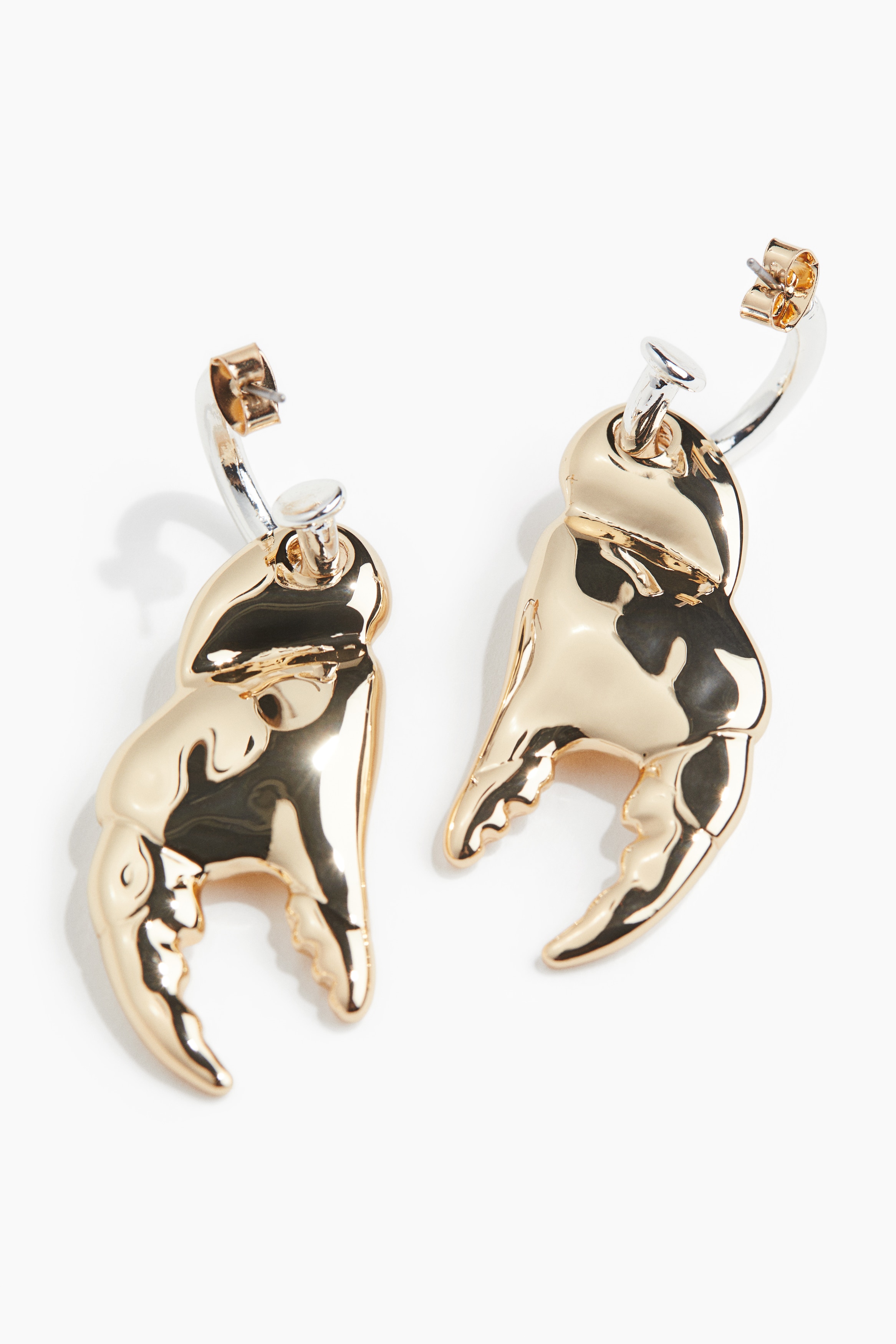 HMピアスゴールドシェルホワイトペンギン