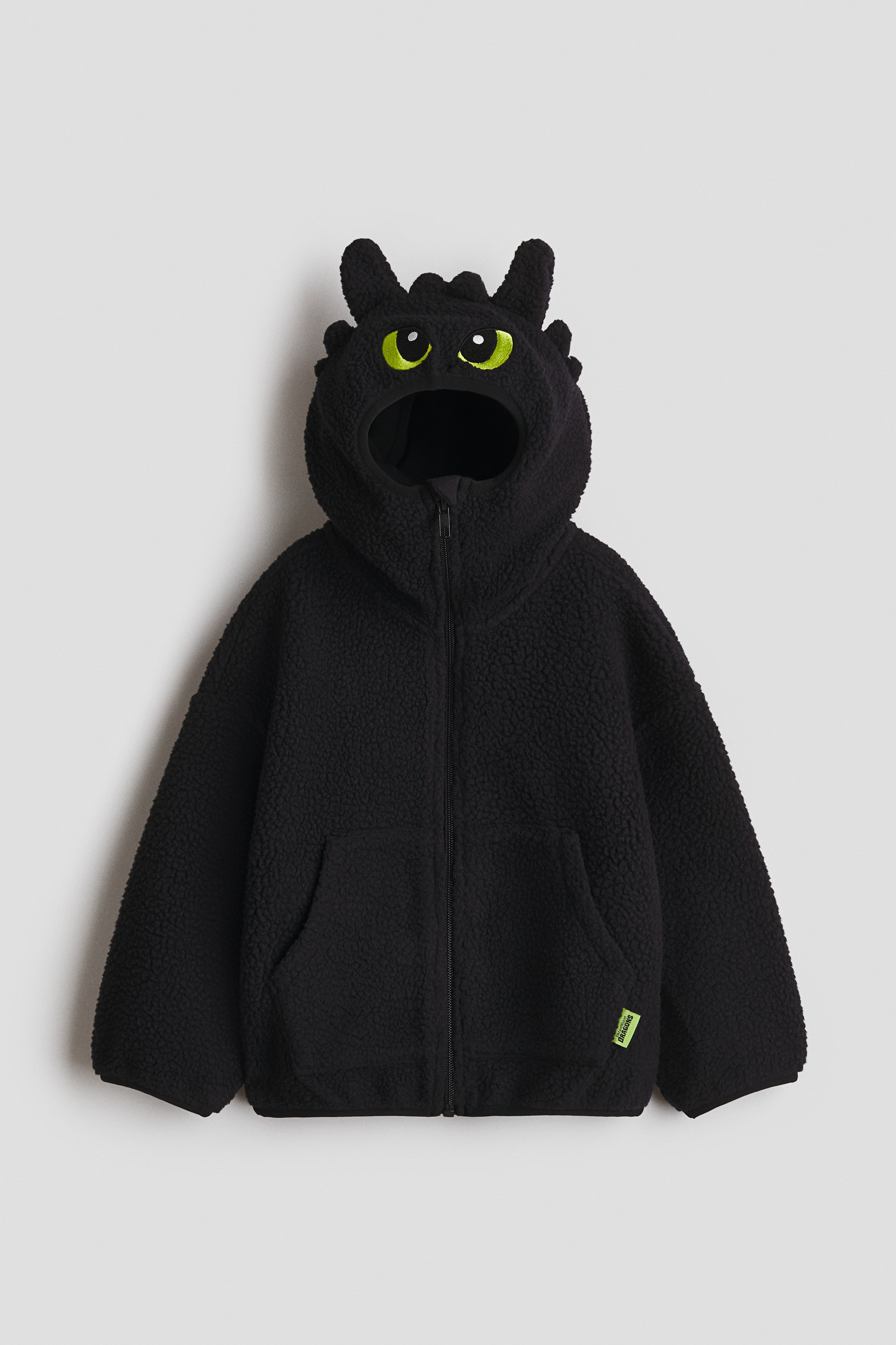 테디 집업 후디 - 블랙/드래곤