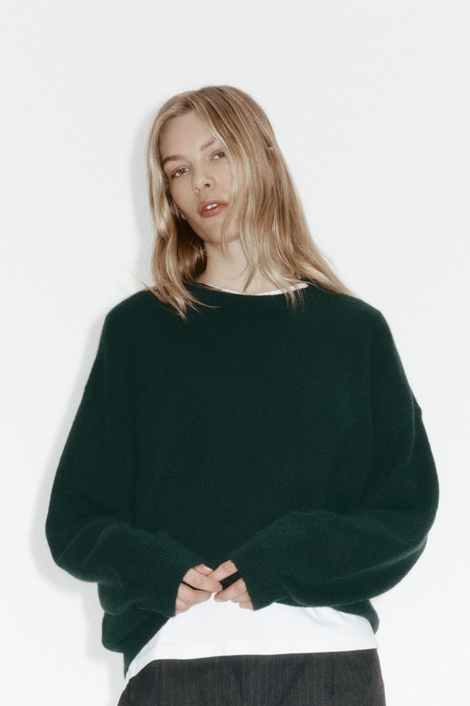 Knitted jumper - Dark green/Dark brown/Sage green/Light pink/Dark mole/Cream/Light mole marl/Light beige marl/Light pink/Light yellow/Cream/Cream/Striped/Black/Striped - 5