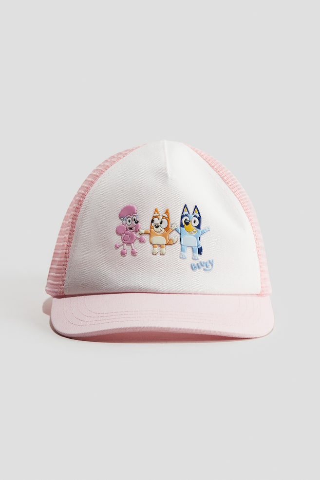 Bedruckte Trucker-Cap - Hellrosa/Bluey - 1