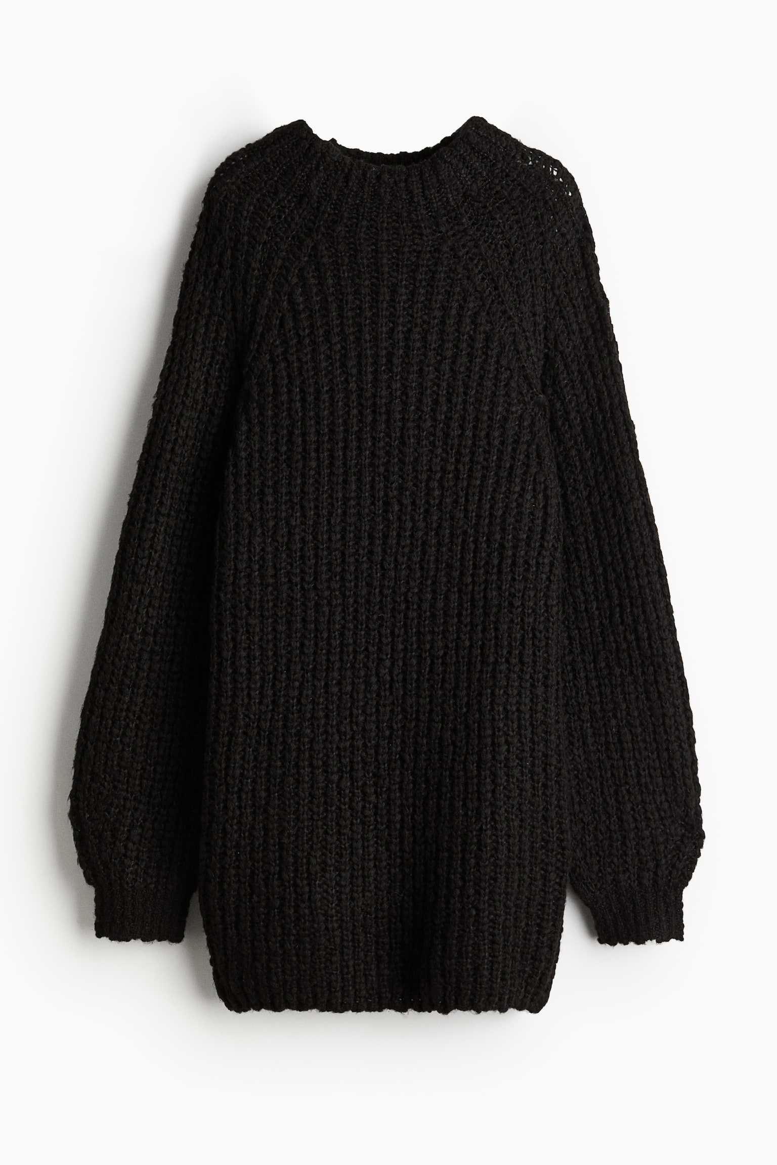 Rib-knit dress - Black/Greige - 2