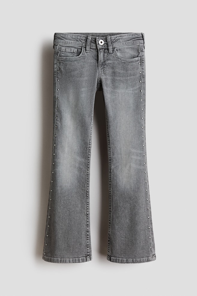Flared Leg Low Jeans - Šedý denim/Světlý denim blue/Tmavý denim blue/Sepraný růžový denim - 1