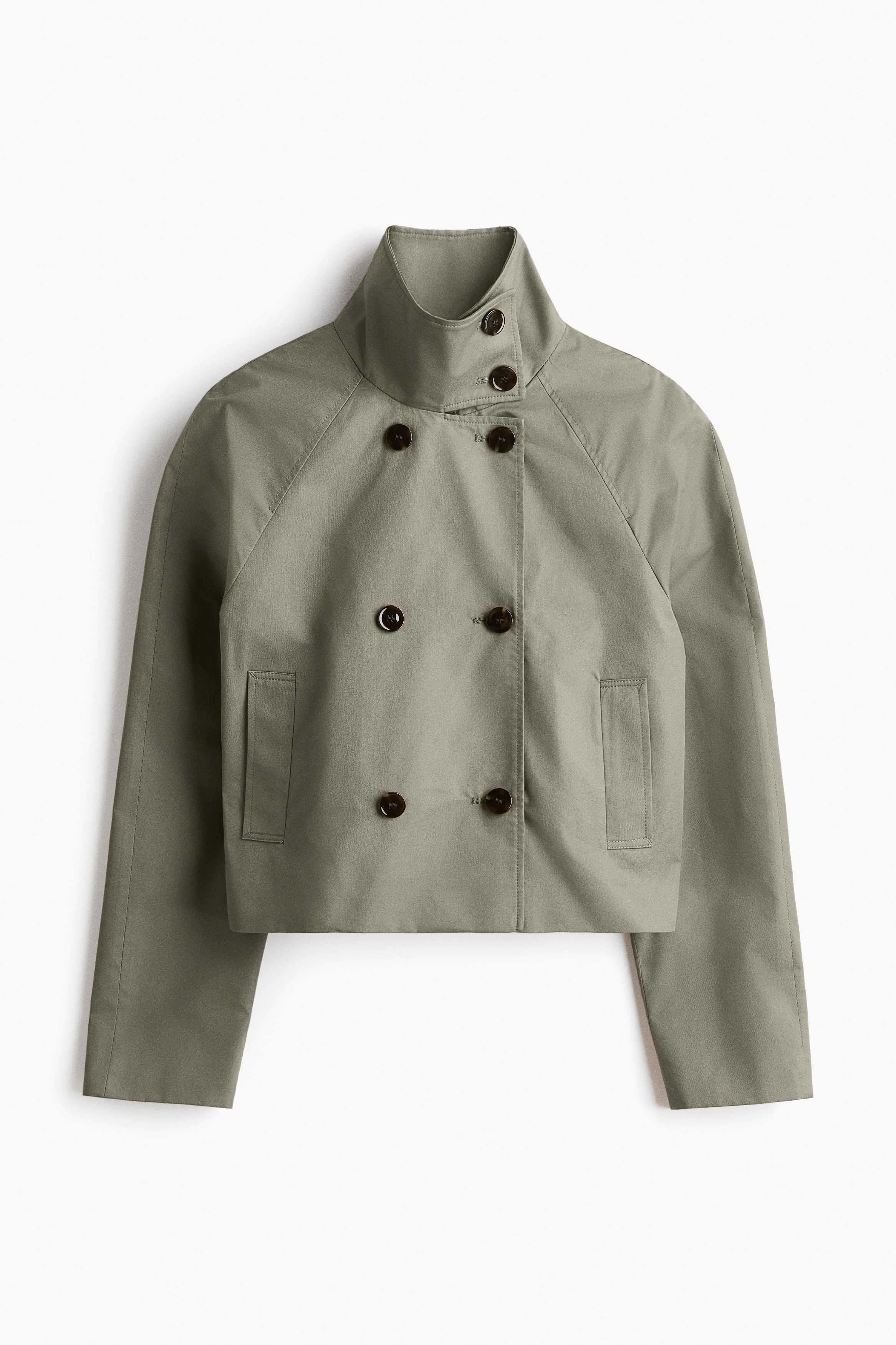 Short trench coat - Mole/Dark khaki green/Dark grey