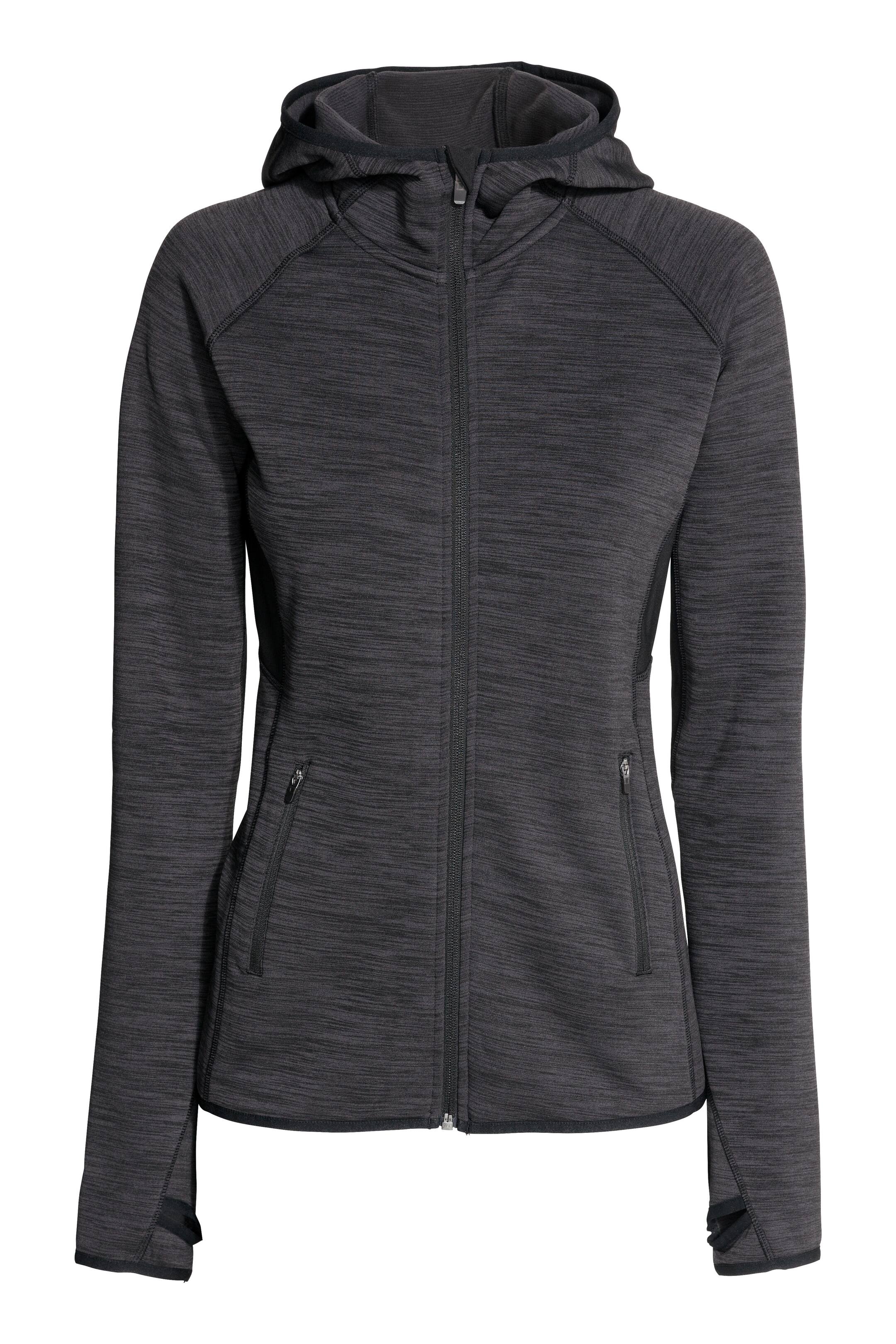 View larger image: Veste à capuchon en molleton - Dark grey marl - Ladies | H&M CA 1