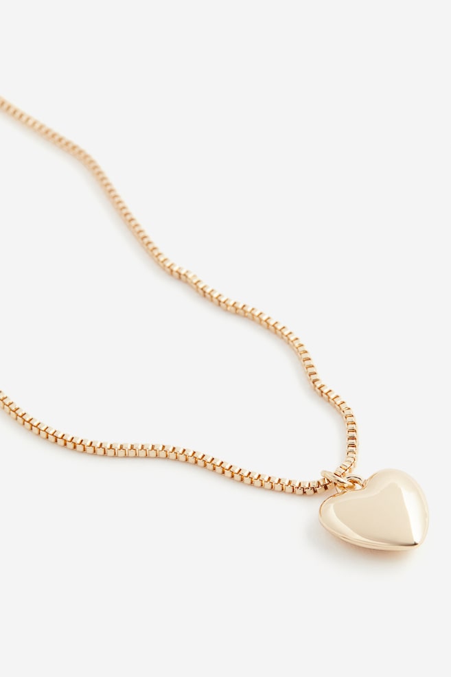 Heart-pendant necklace - Gold-coloured - 1