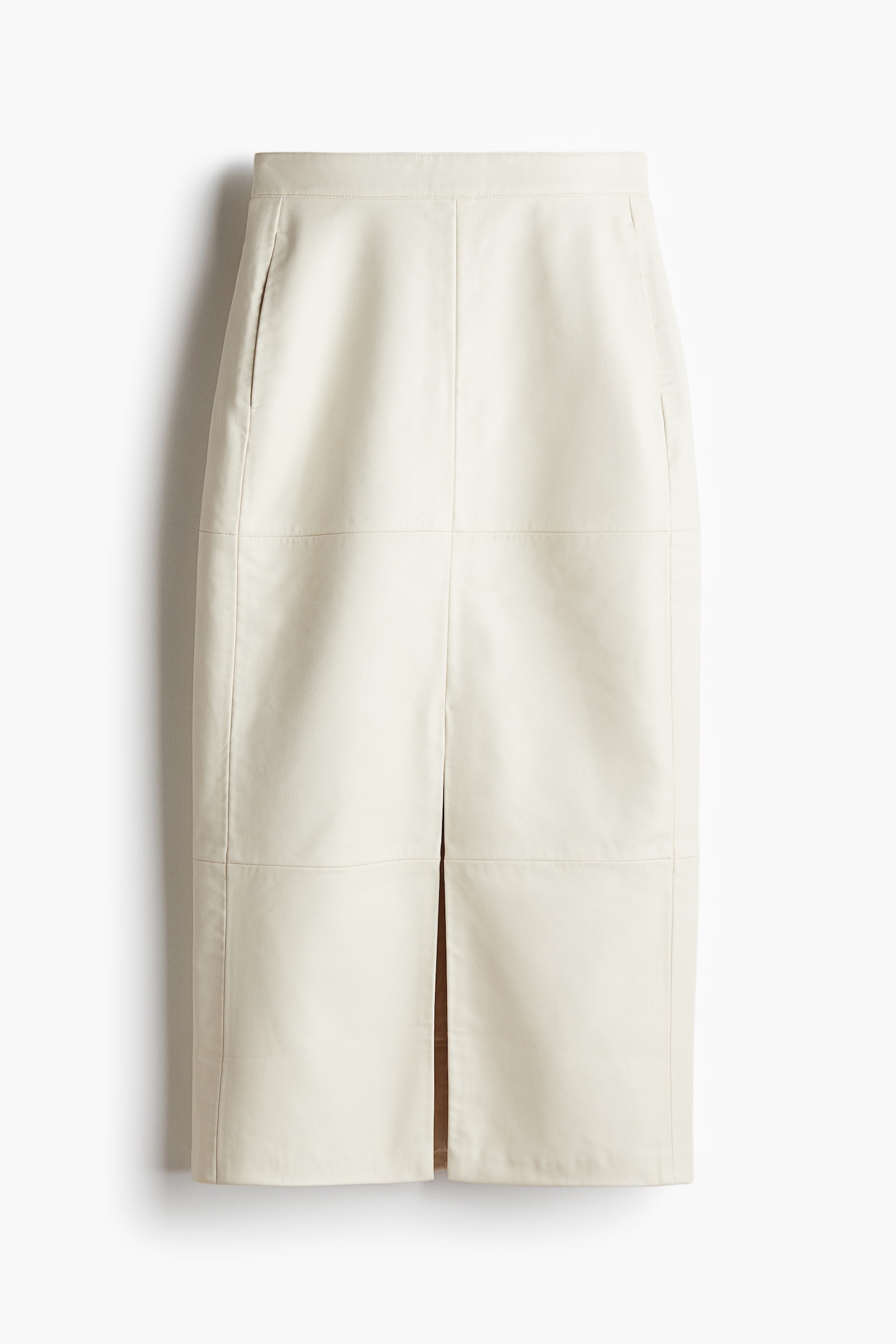 Coated pencil skirt - Cream - 2