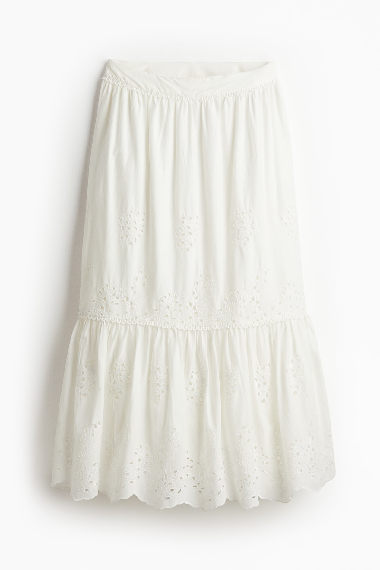 Maxi Skirt Jupe Longue Blanche H&m Jupe Maxi Avec Broderie
