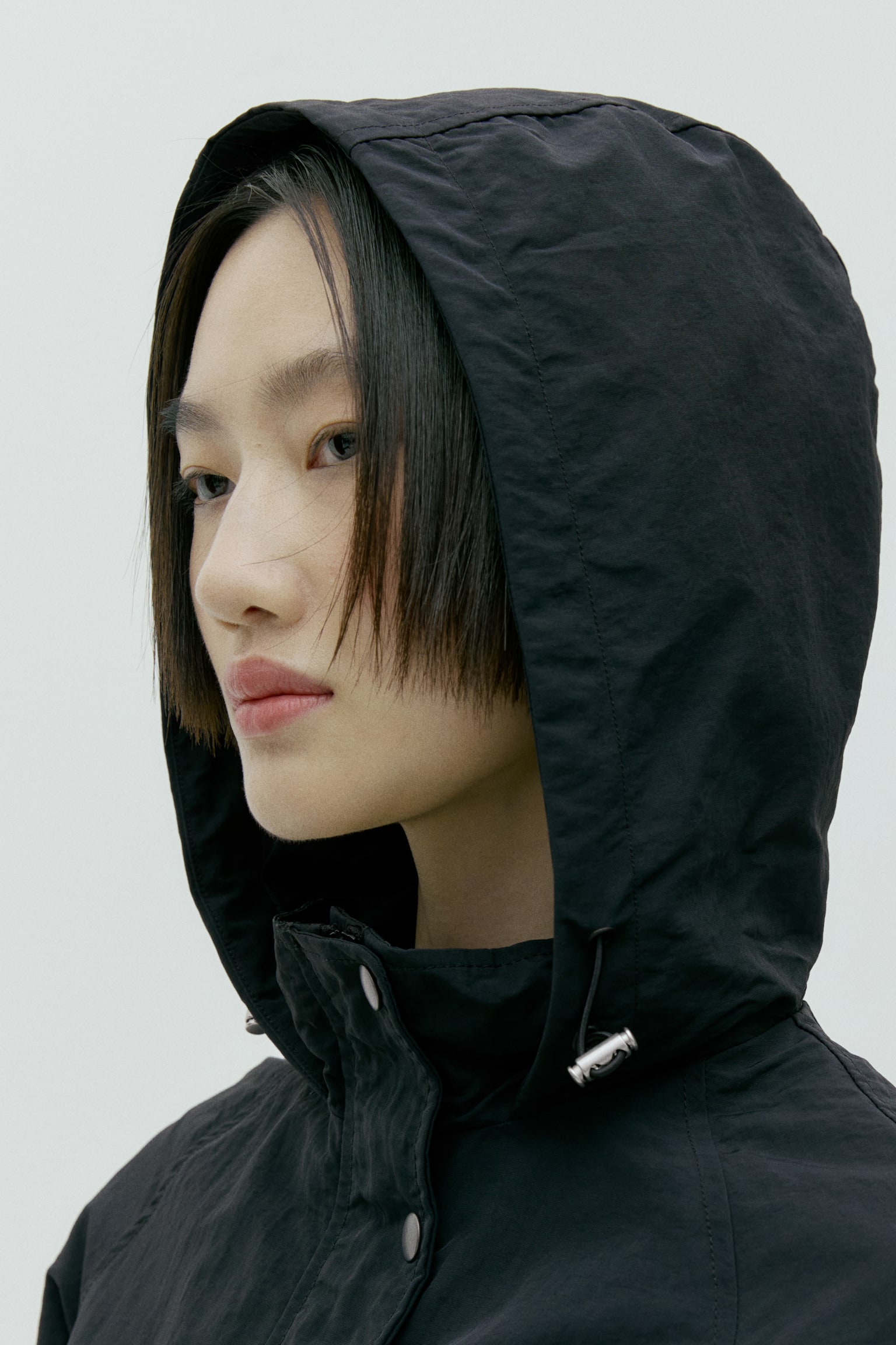 ペプラムウインドブレーカー - ブラック - 4