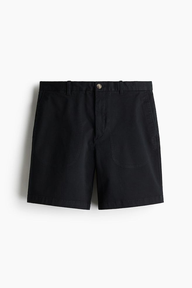 Regular Fit Chino shorts - Black/White/Light beige - 1