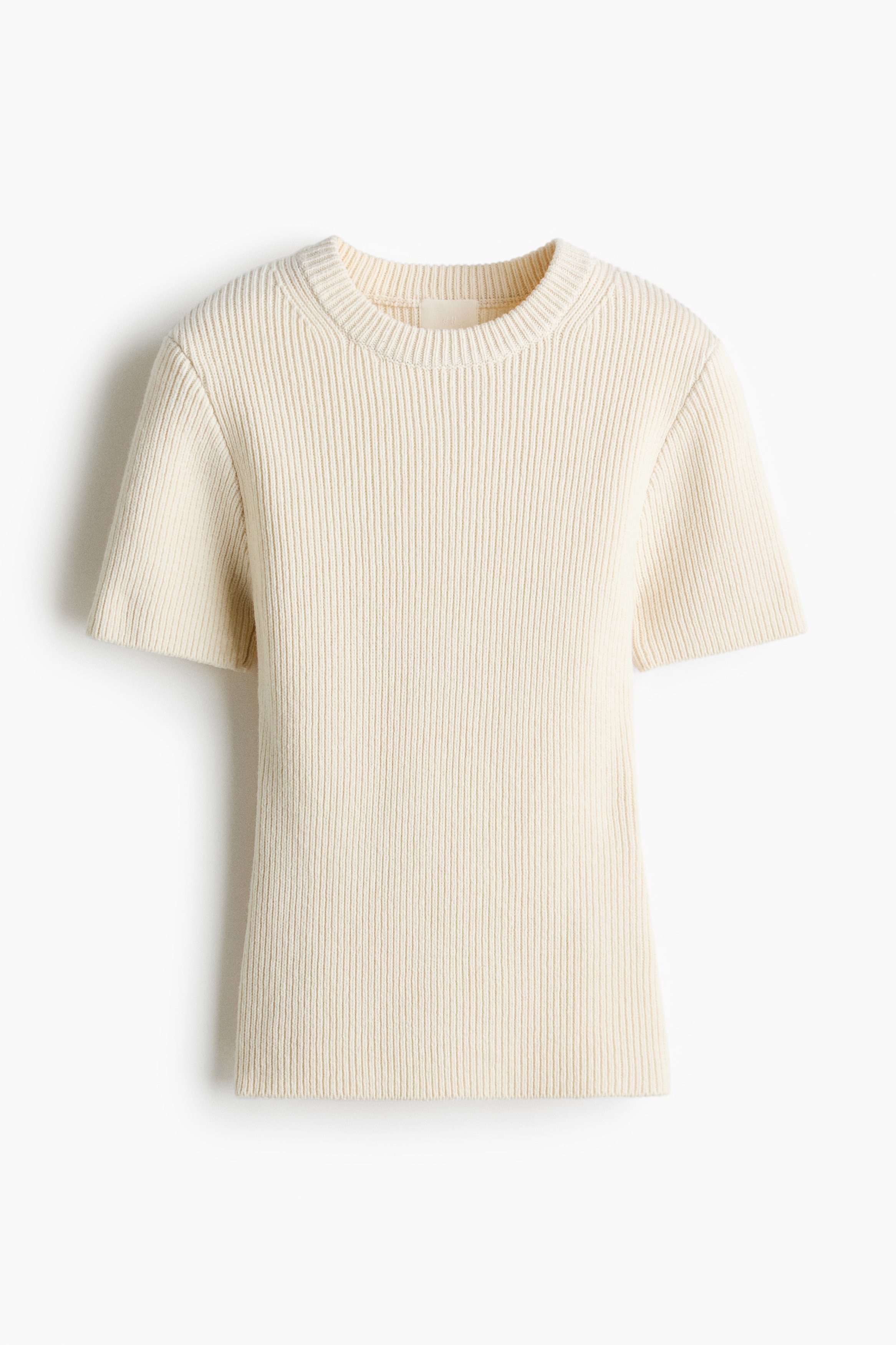 Wool-Blend T-Shirt - Cream/Dark beige