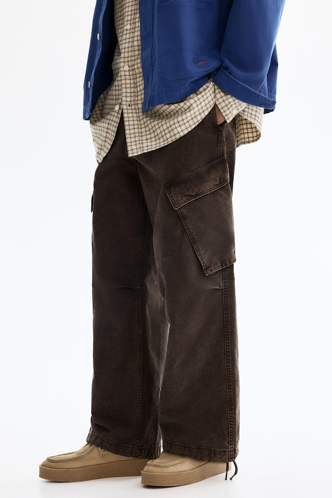 Loose-Fit Cargo Pants-Dark brown - 5