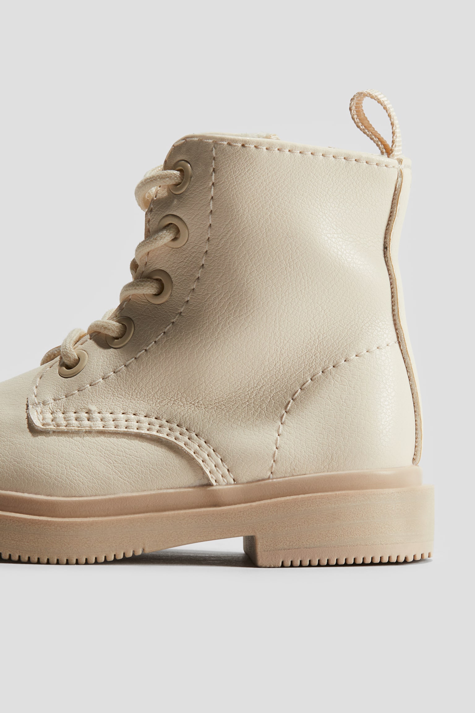 Lace-up boots - Beige/Black - 3