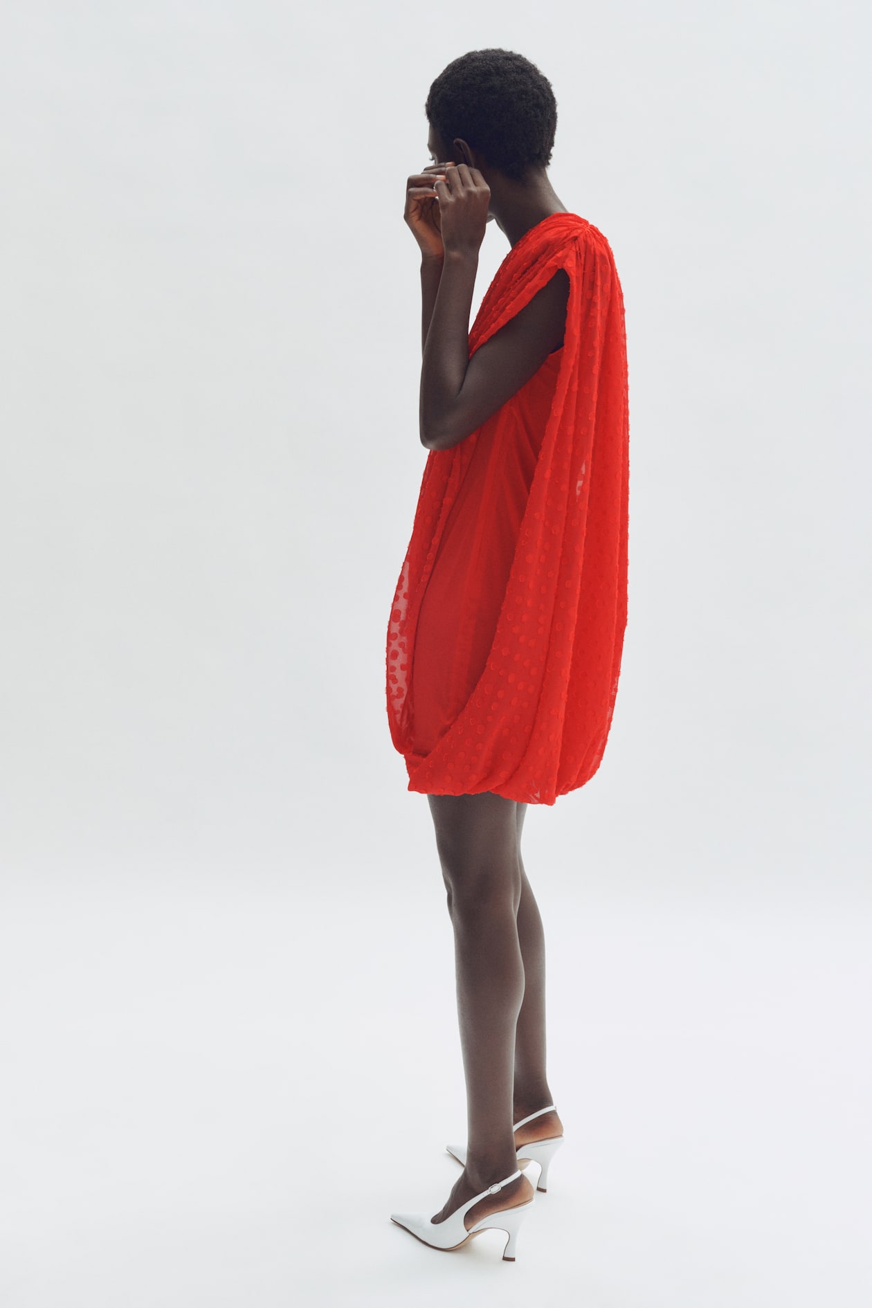 Draped One-Shoulder Dress - image 5
