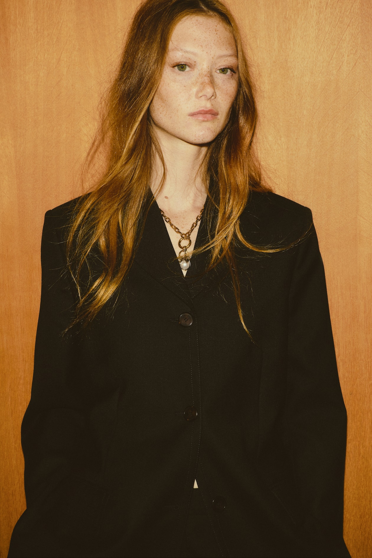 Wool-blend blazer