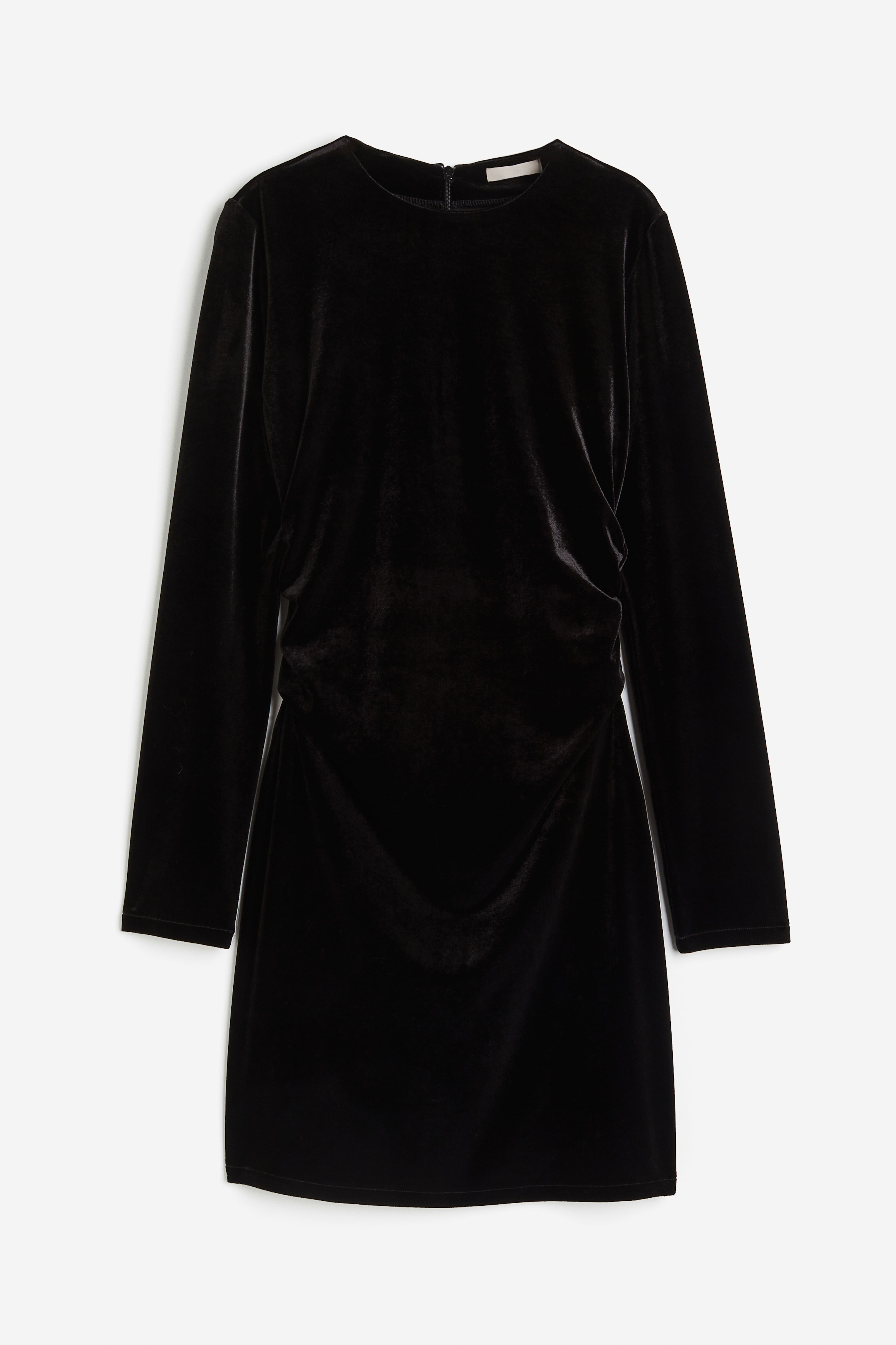 H and m fashion velvet dress