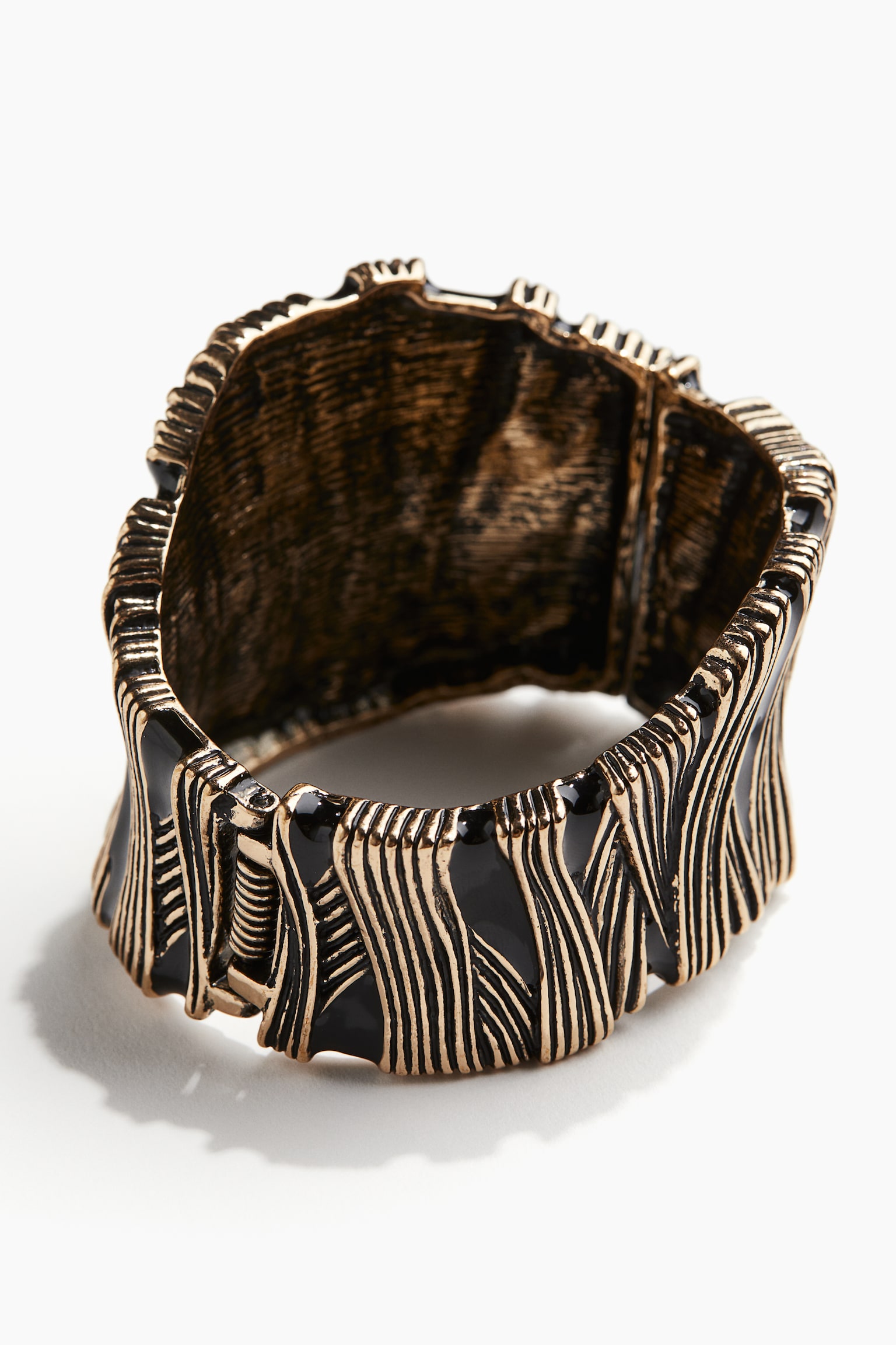 Cuff bracelet - Gold-coloured/Black - 2