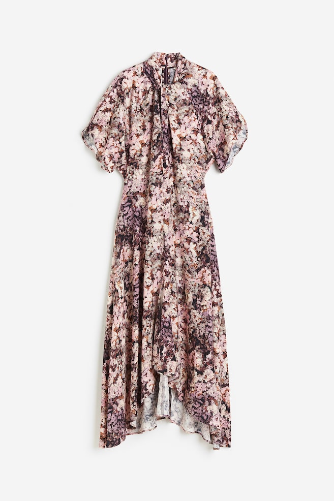 Twist-detail dress - Purple/Floral - 2